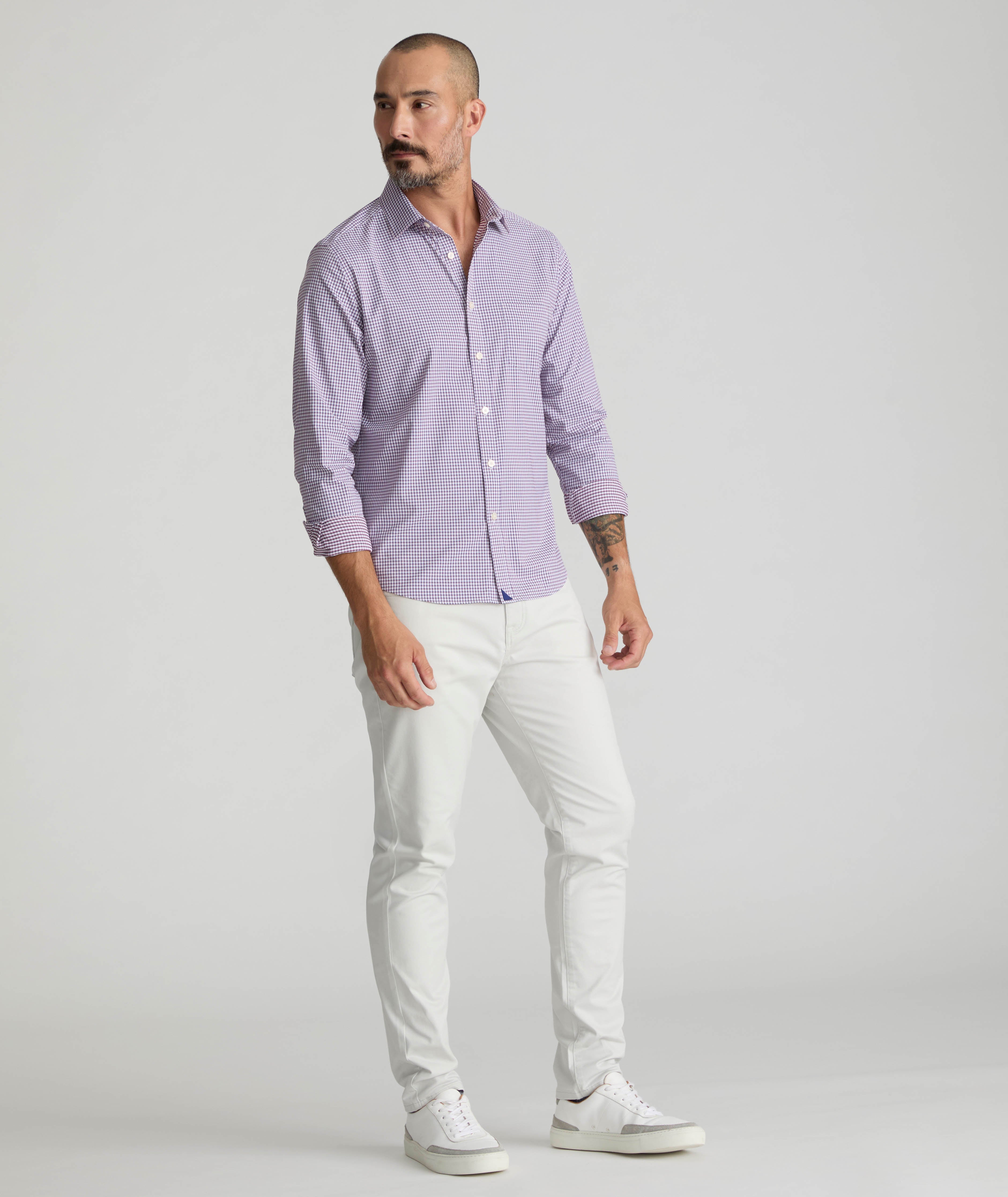 Men's Stretch Cotton 5-Pocket Chino Pants - Slim & Straight Fit