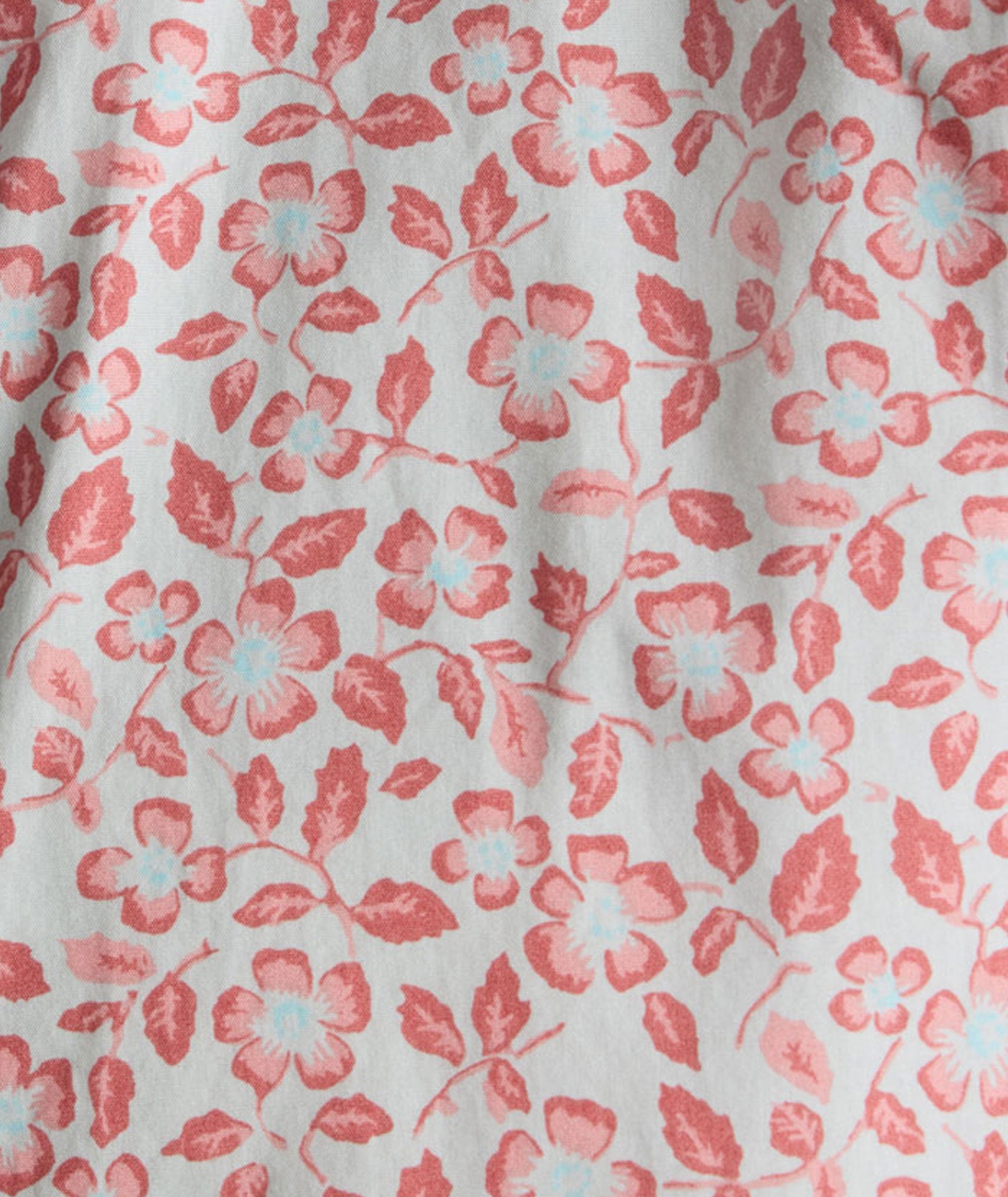 Vintage Wash Cotton Floral Short-Sleeve Shirt for Men