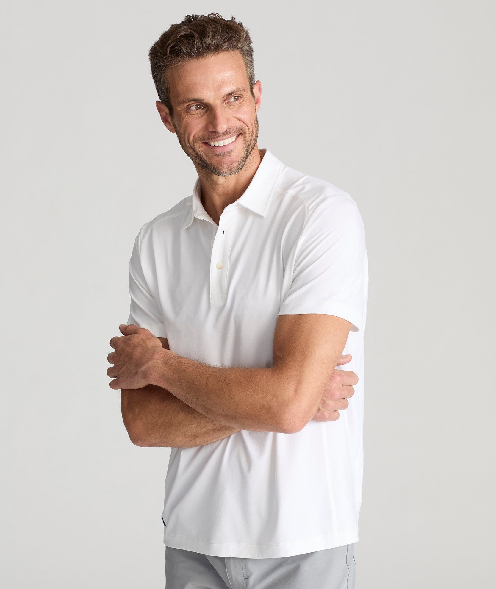 Men's Breathable Performance Polo Shirt - Moisture-Wicking & Stretch Fit