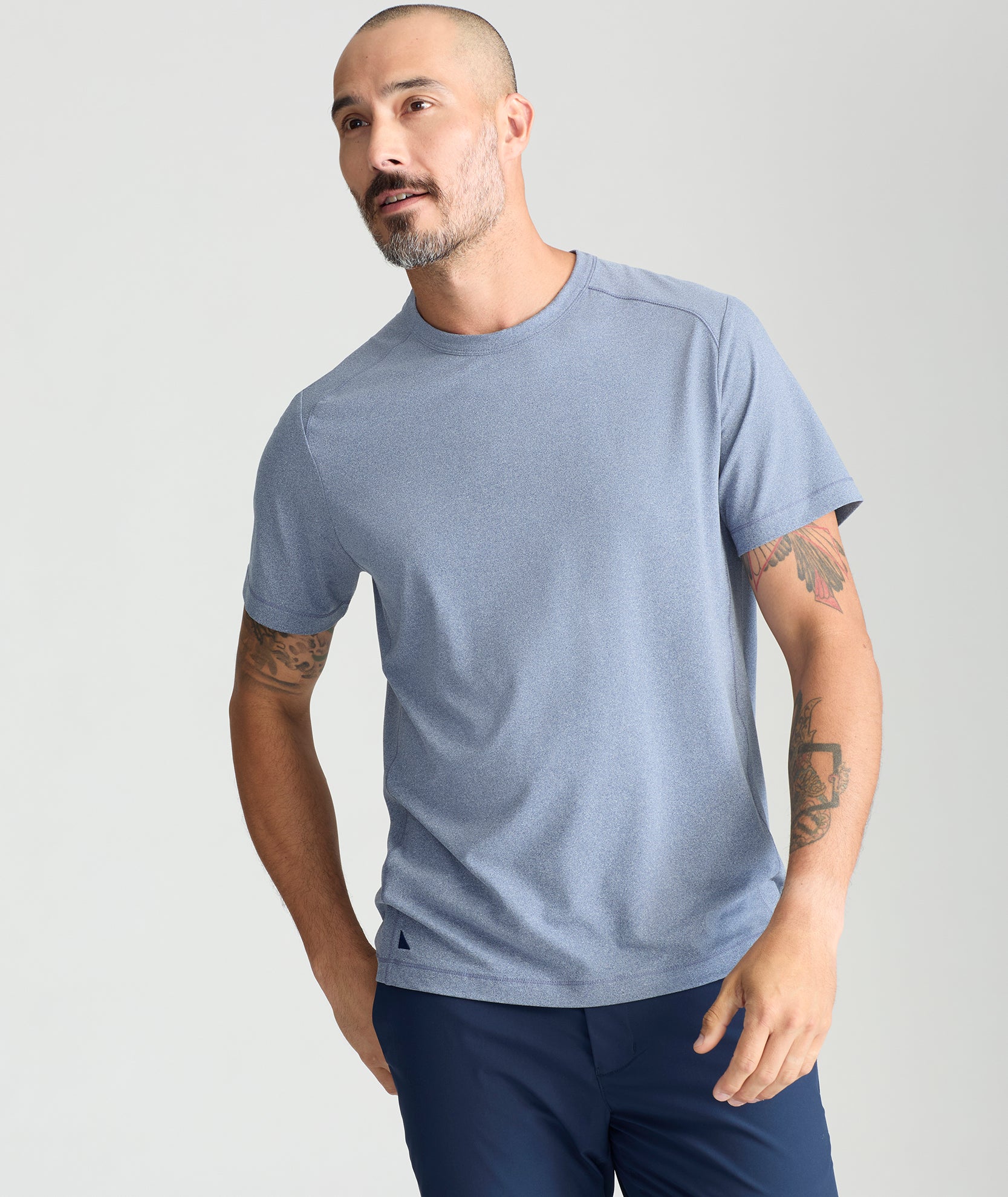 Performance Stretch Tee with Sweat-Wicking Fabric