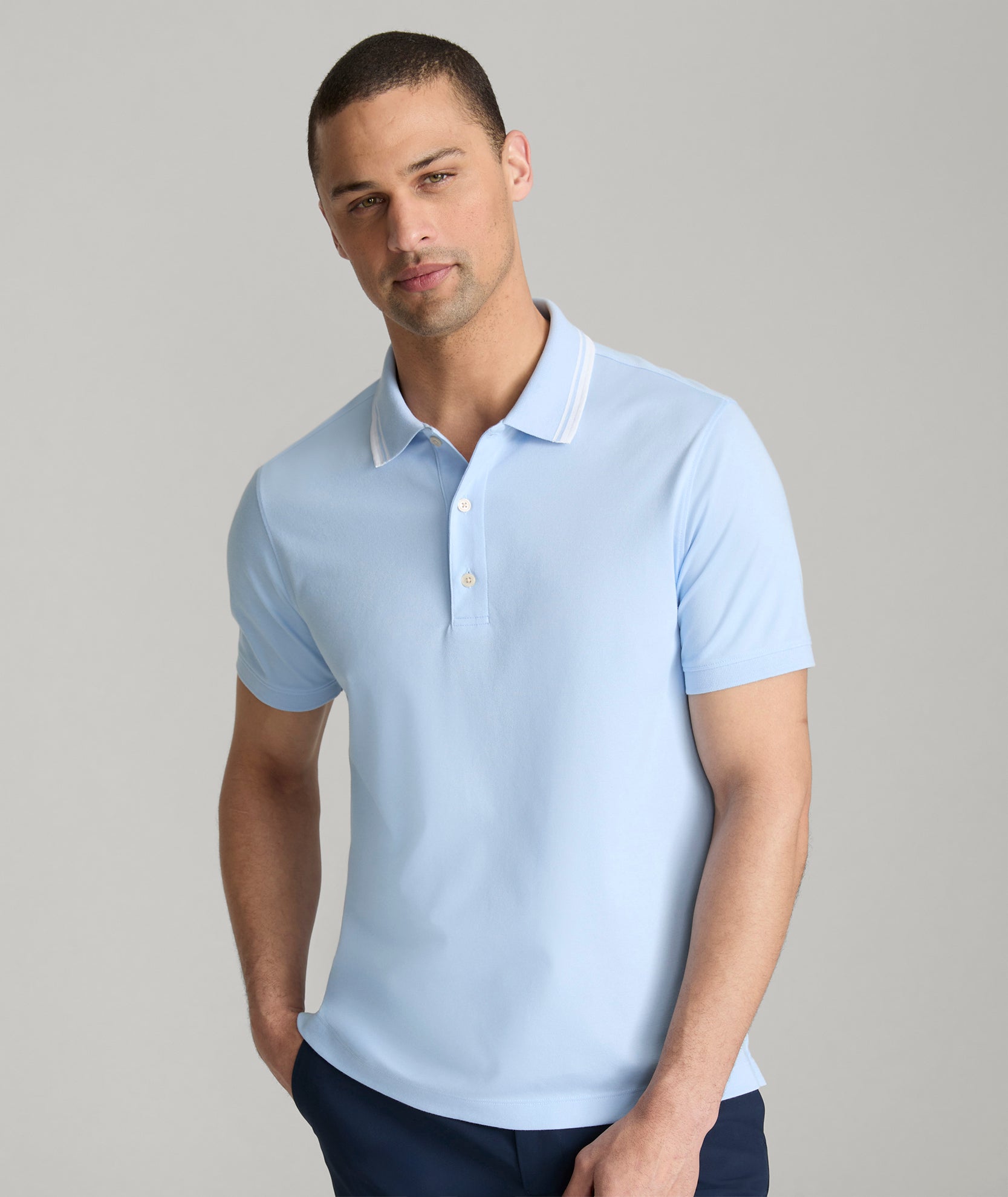 Men's Performance Polo Shirt - Moisture-Wicking & Stretch for Golf & Travel