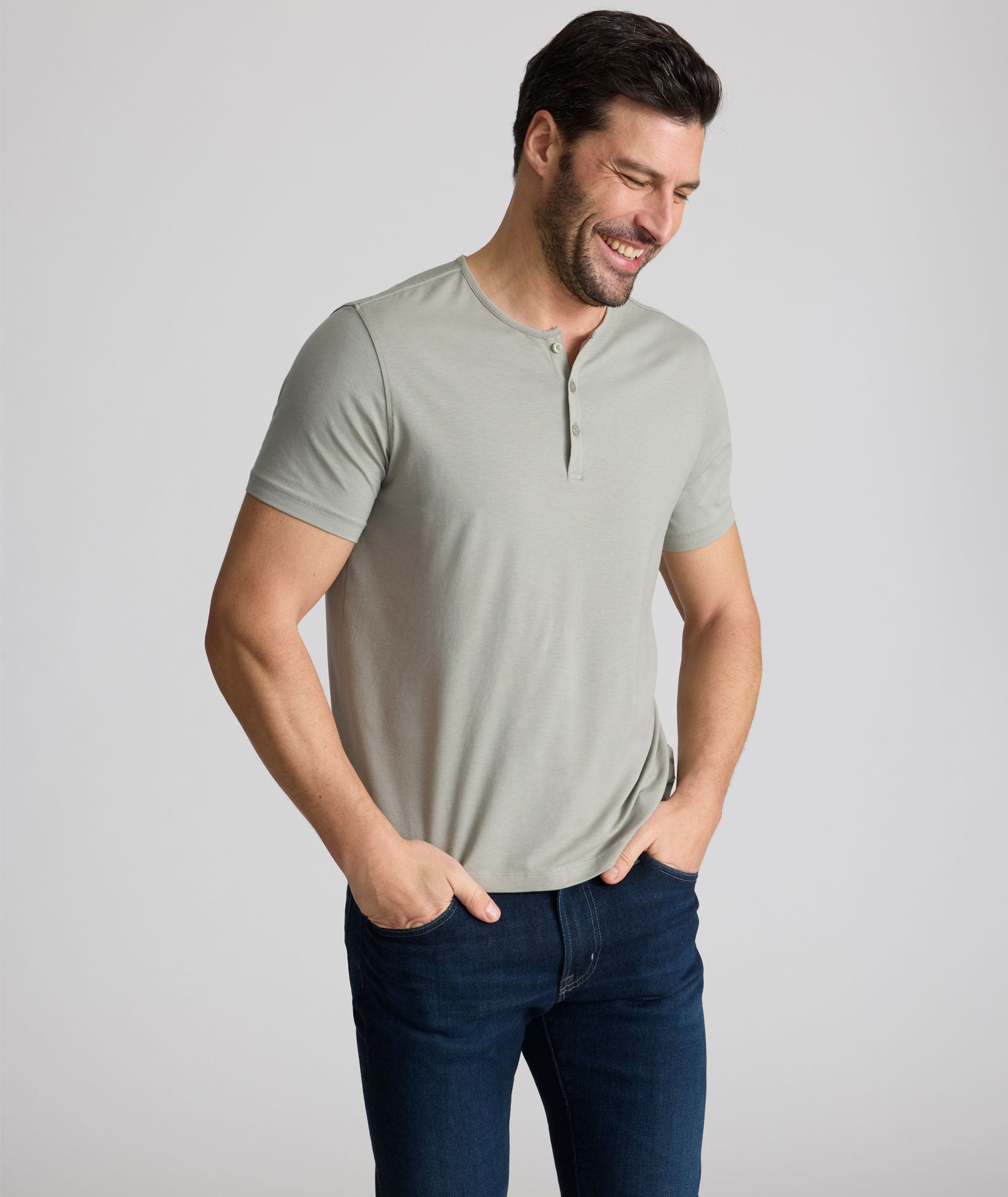 EcoSoft™ TENCEL Lyocell Henley Shirt - Breathable Short-Sleeve