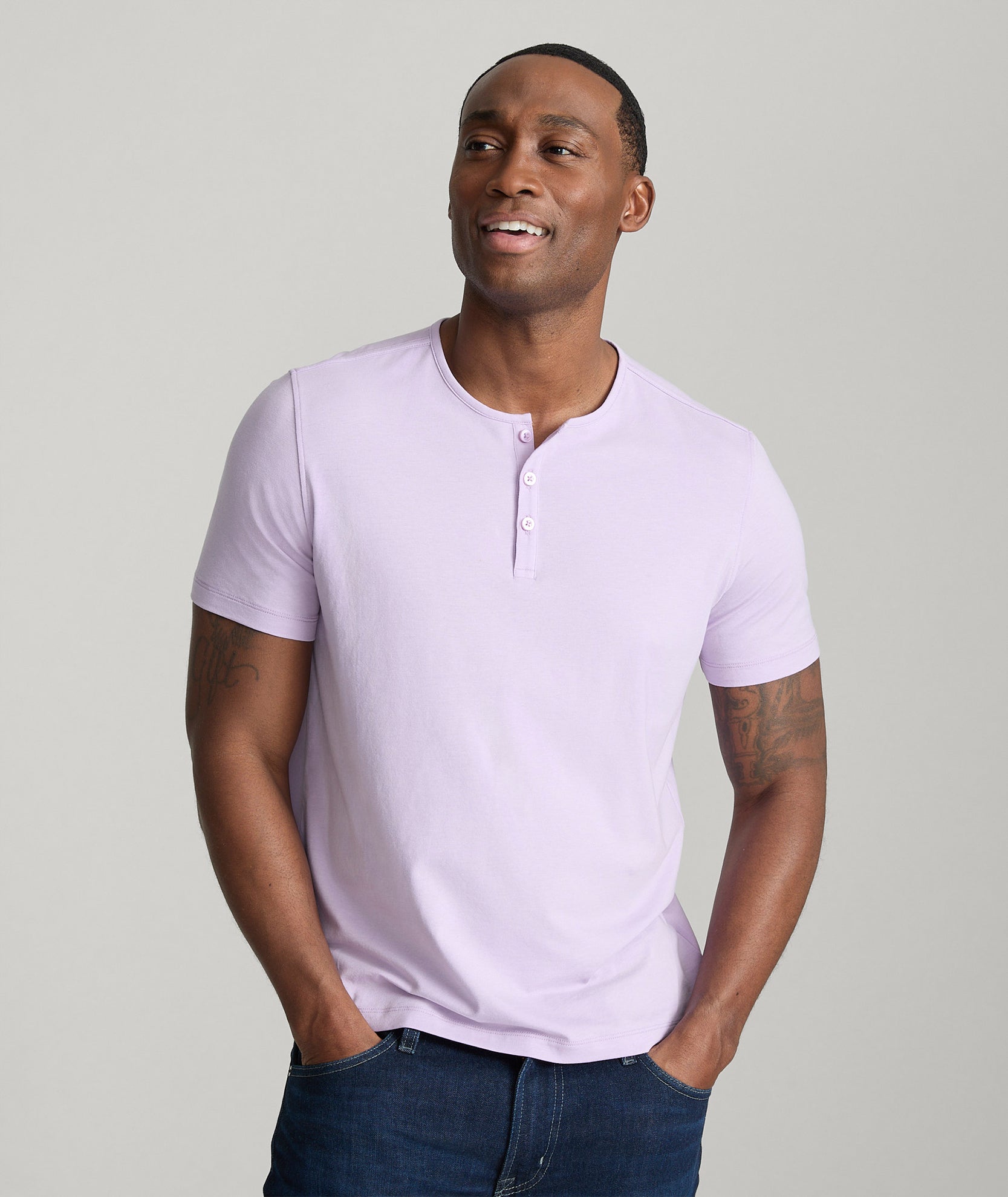 EcoSoft™ TENCEL Lyocell Henley Shirt - Breathable Short-Sleeve