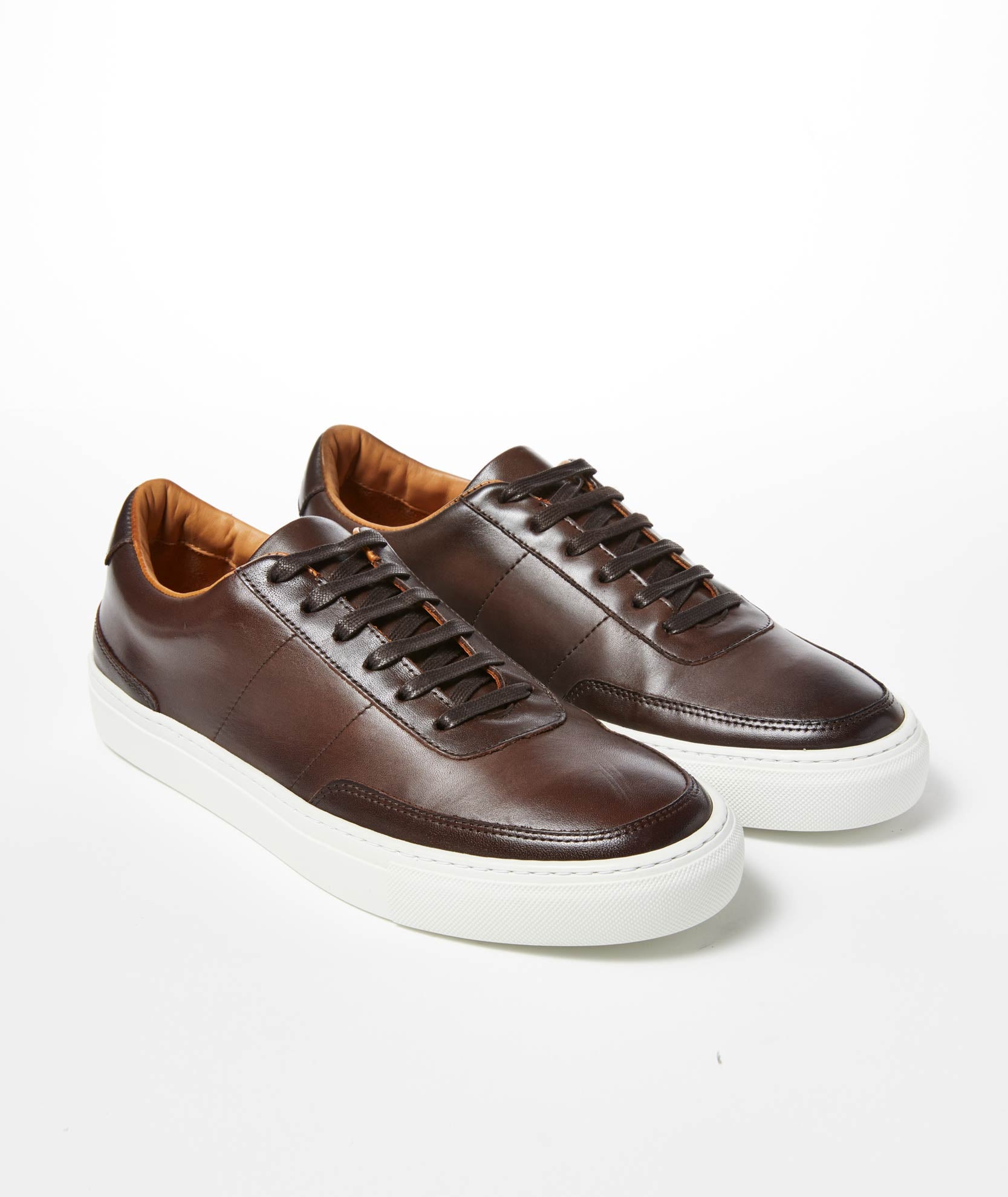 Handcrafted Leather Lace-Up Sneakers – Made in Portugal