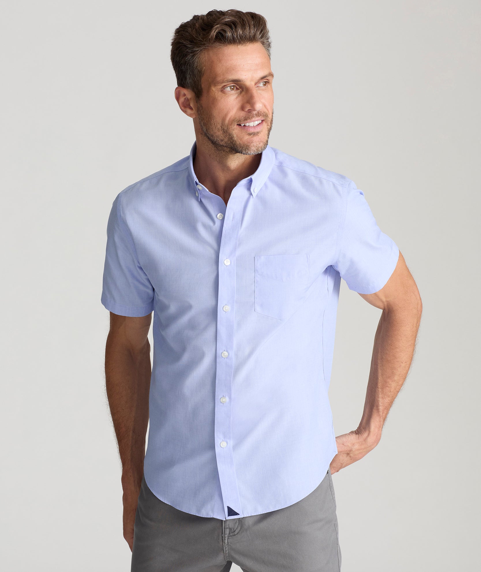 Breathable Cotton Hillstowe Wrinkle-Free Short-Sleeve Shirt