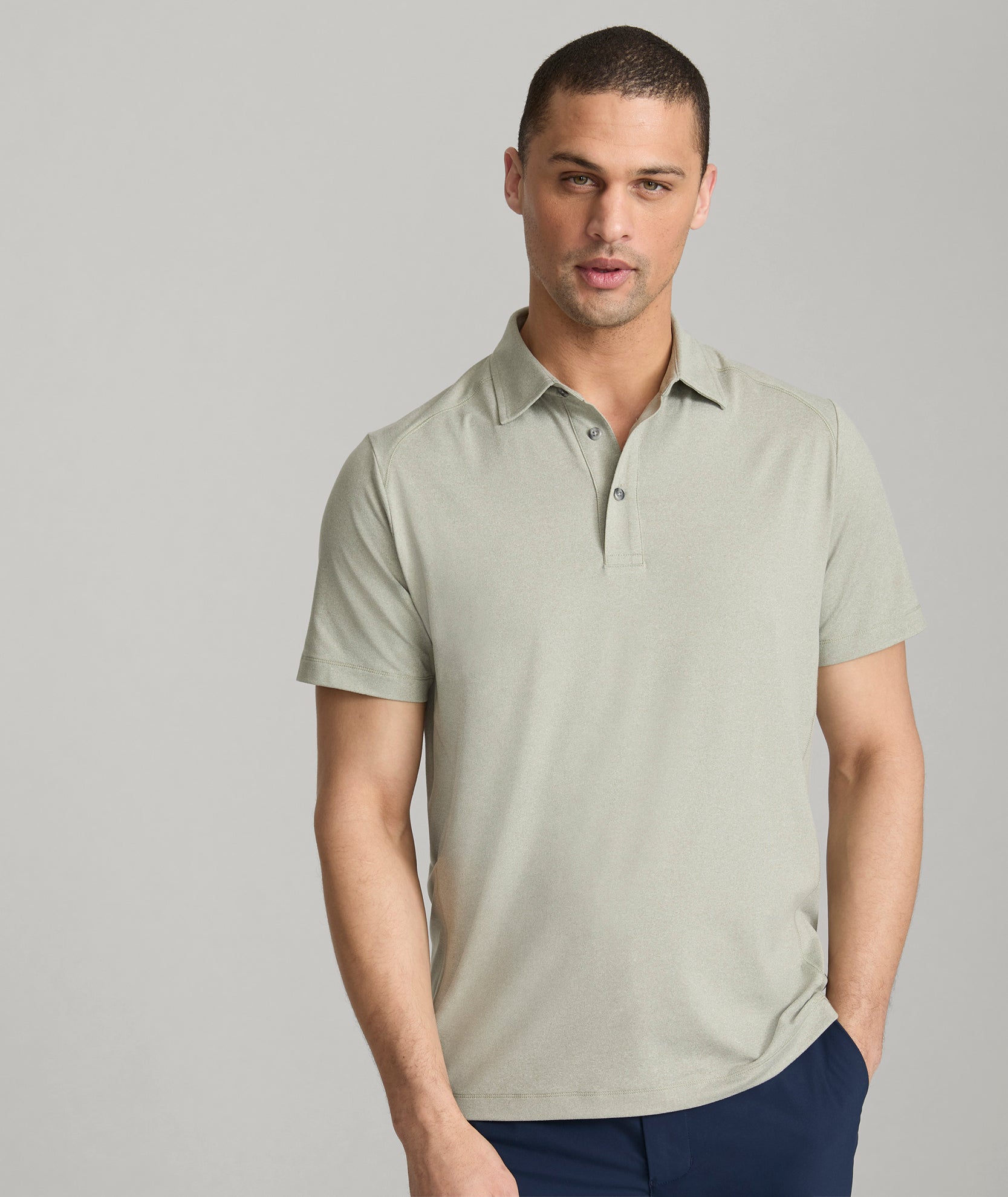 Men's Breathable Performance Polo Shirt - Moisture-Wicking & Stretch Fit