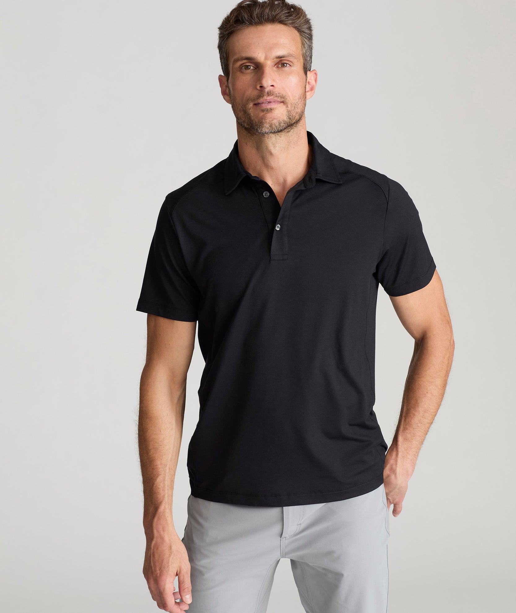 Men's Breathable Performance Polo Shirt - Moisture-Wicking & Stretch Fit
