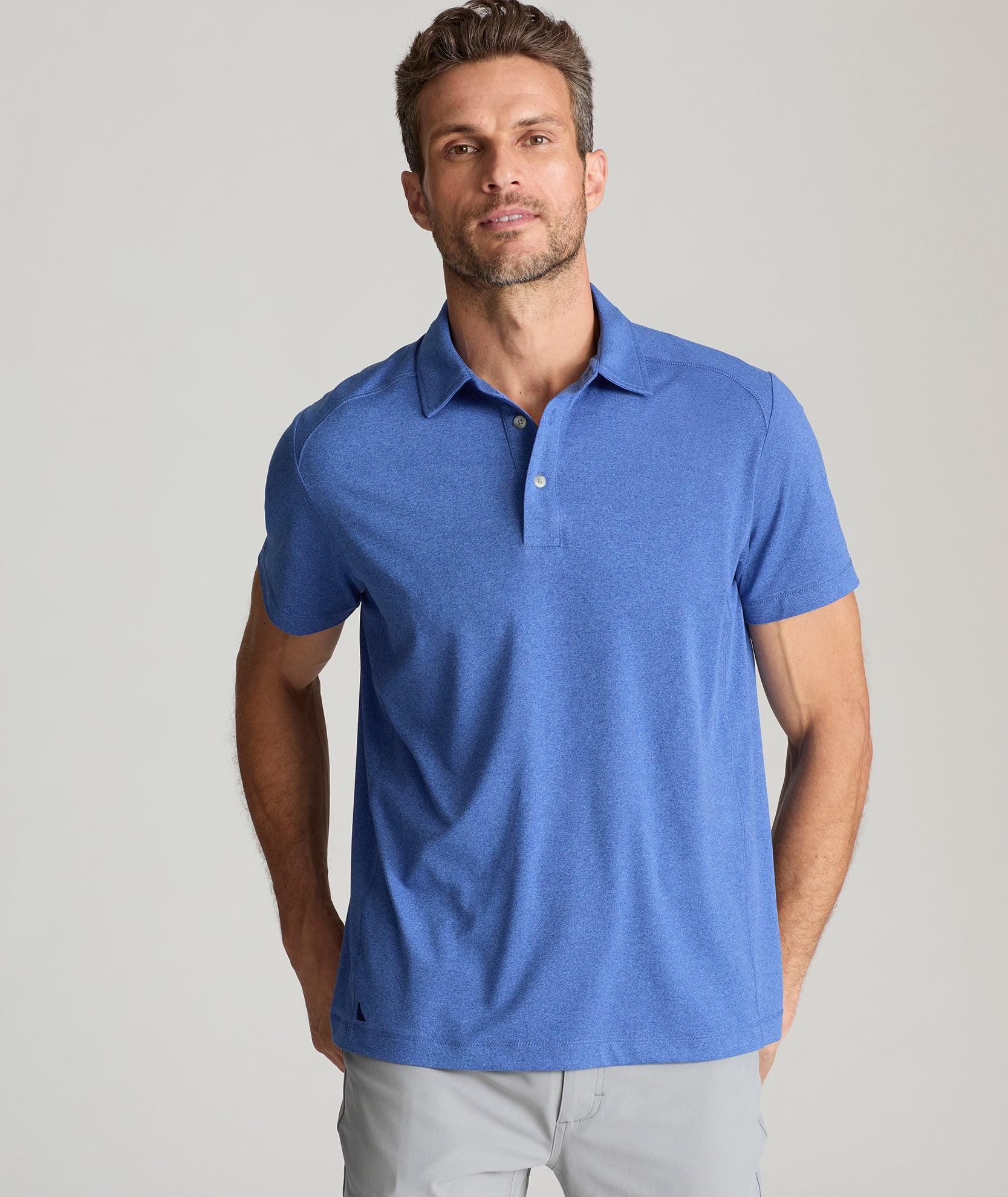 Men's Breathable Performance Polo Shirt - Moisture-Wicking & Stretch Fit