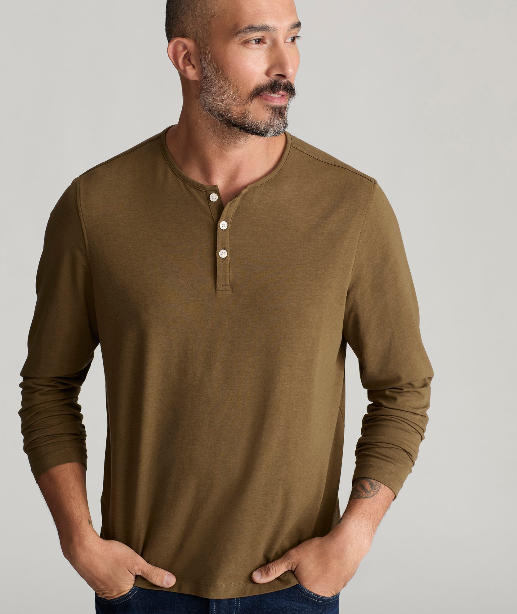 EcoSoft™ TENCEL Lyocell Henley Shirt for Men - Breathable & Sustainable