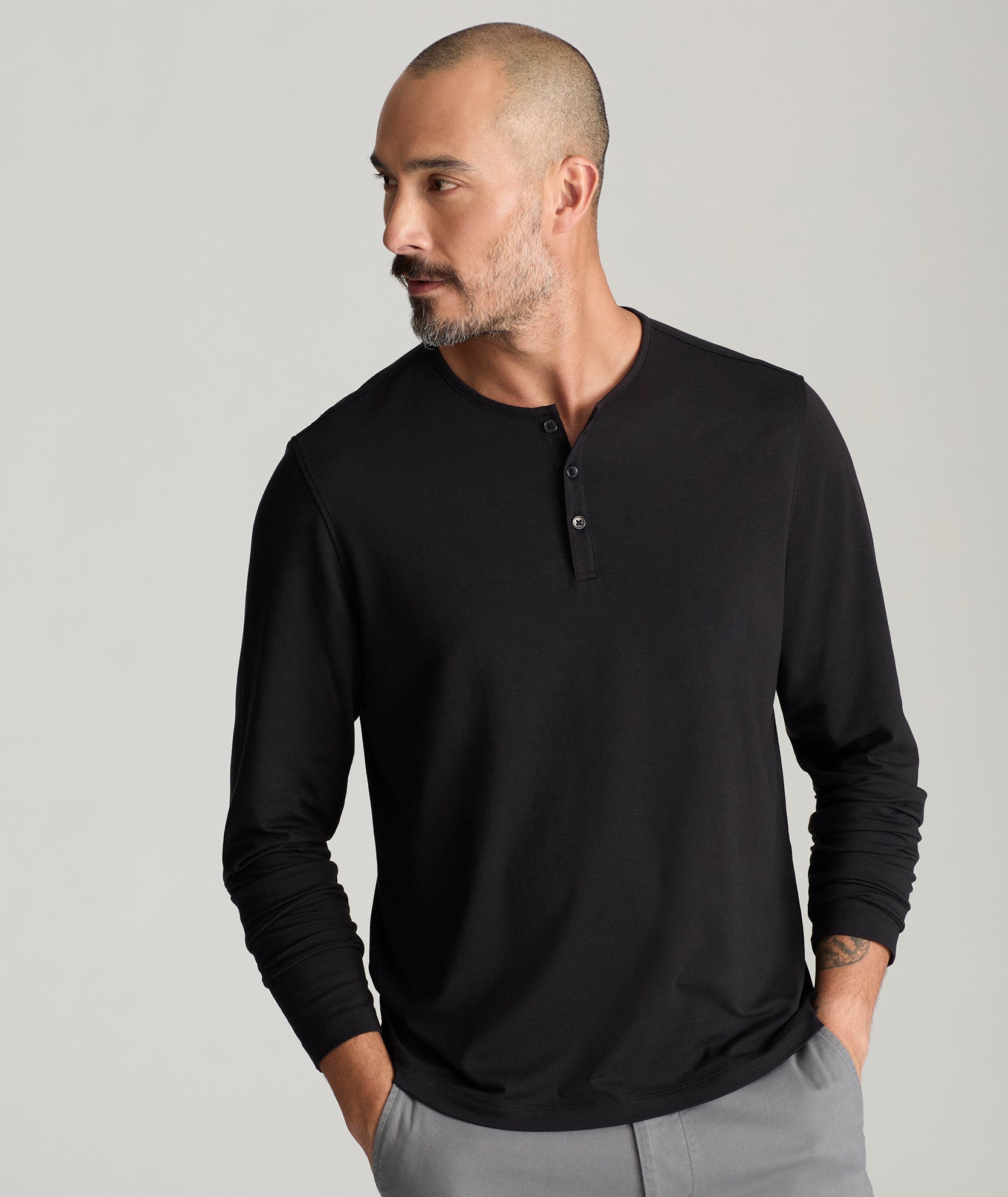 EcoSoft™ TENCEL Lyocell Henley Shirt for Men - Breathable & Sustainable