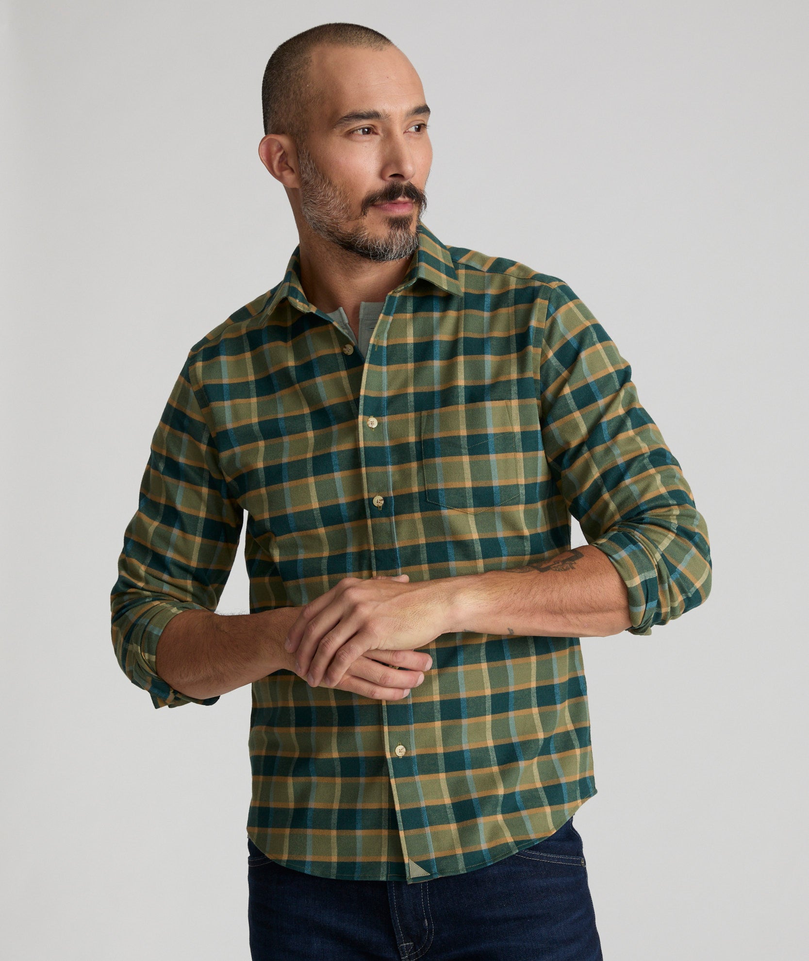 Performance Flannel Shirt for Men - Moisture-Wicking & Stretch Comfort