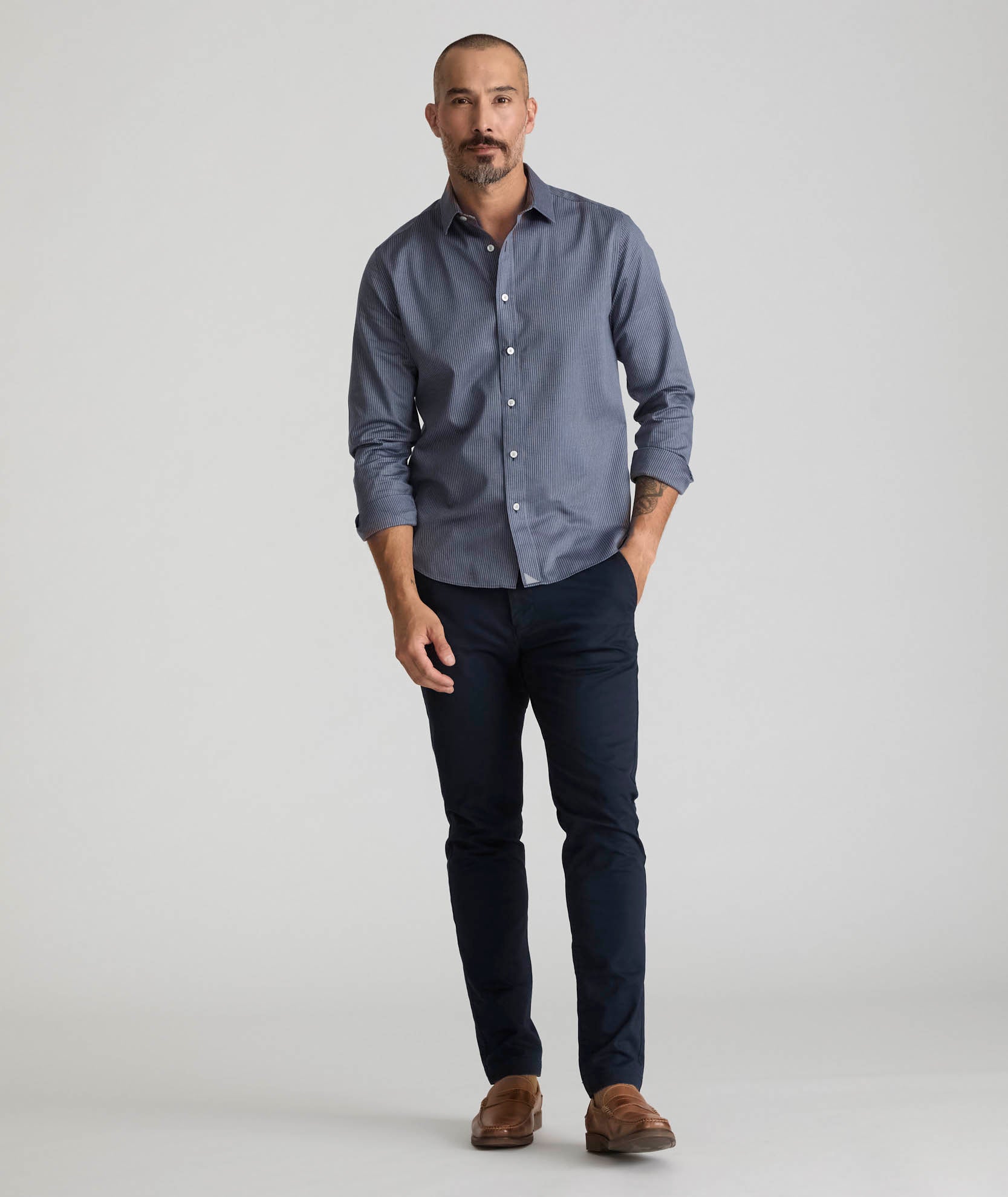 Men's Slim Fit Stretch Cotton Chino Pants - Classic Style