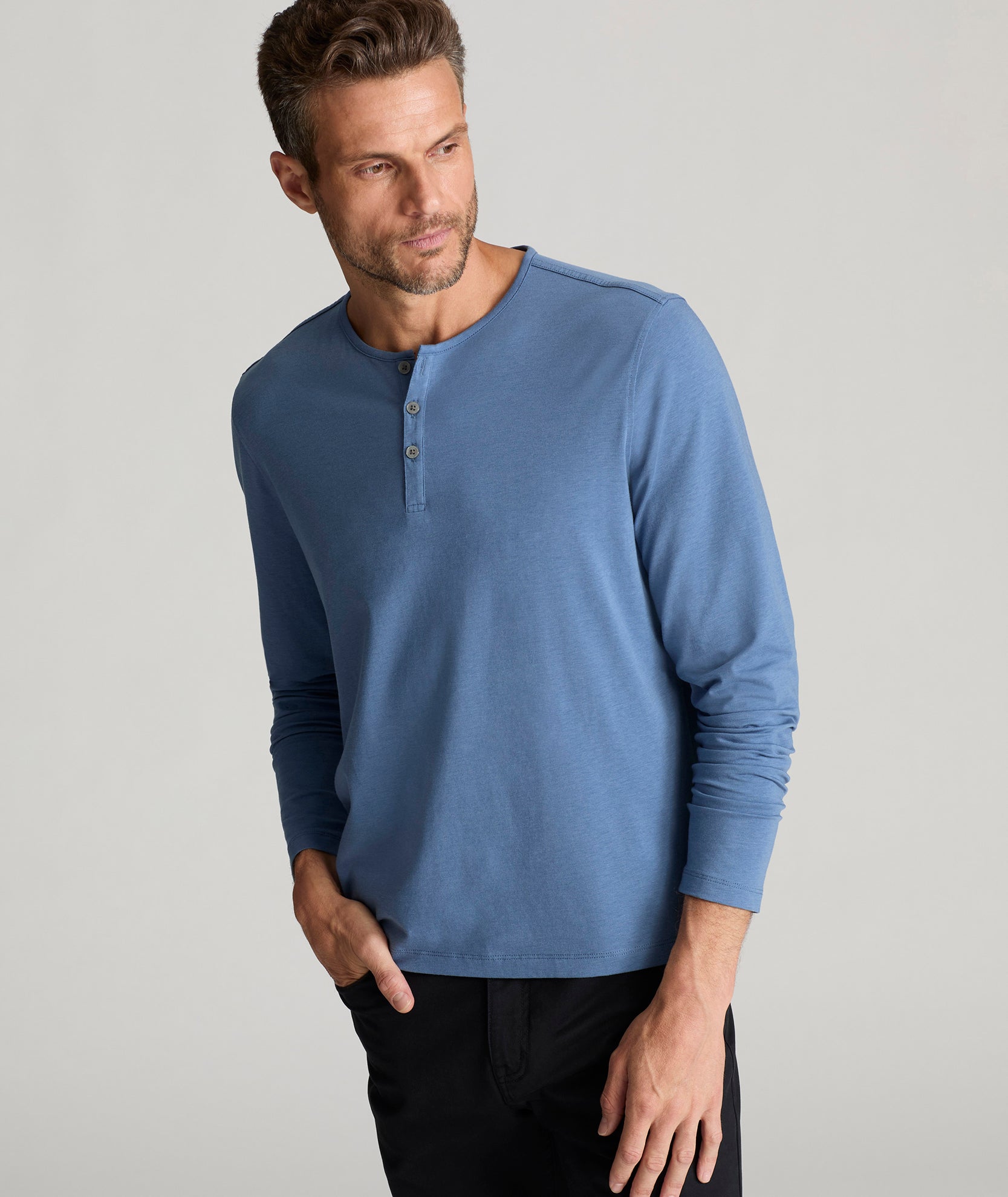 EcoSoft™ TENCEL Lyocell Henley Shirt for Men - Breathable & Sustainable