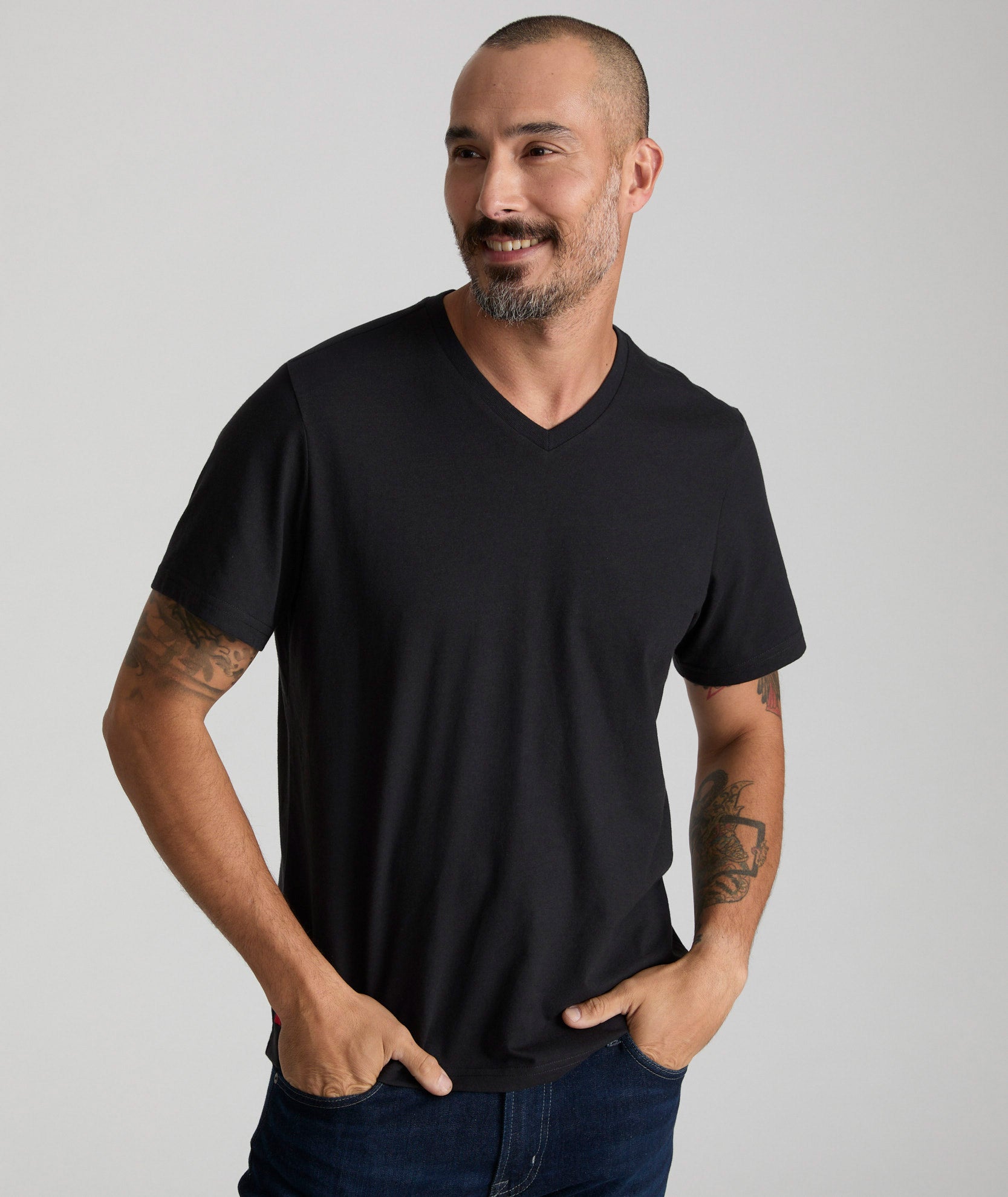 UltraSoft Cotton V-Neck T-Shirt for Men - Comfortable & Breathable