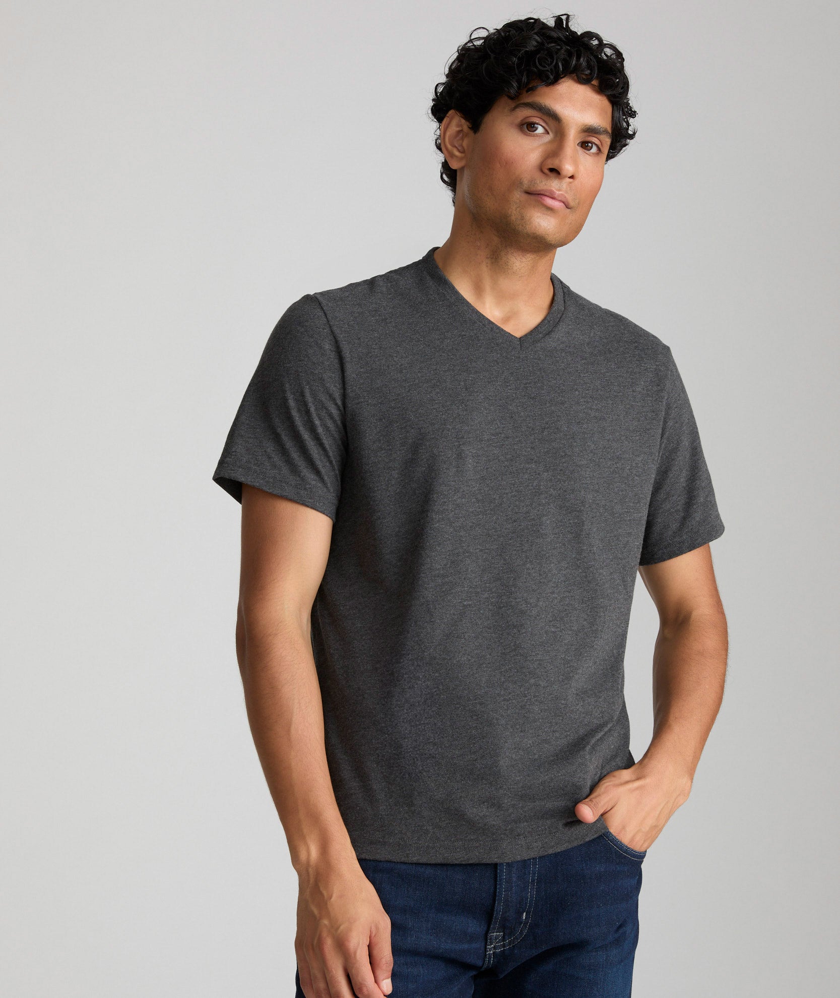 UltraSoft Cotton V-Neck T-Shirt for Men - Comfortable & Breathable