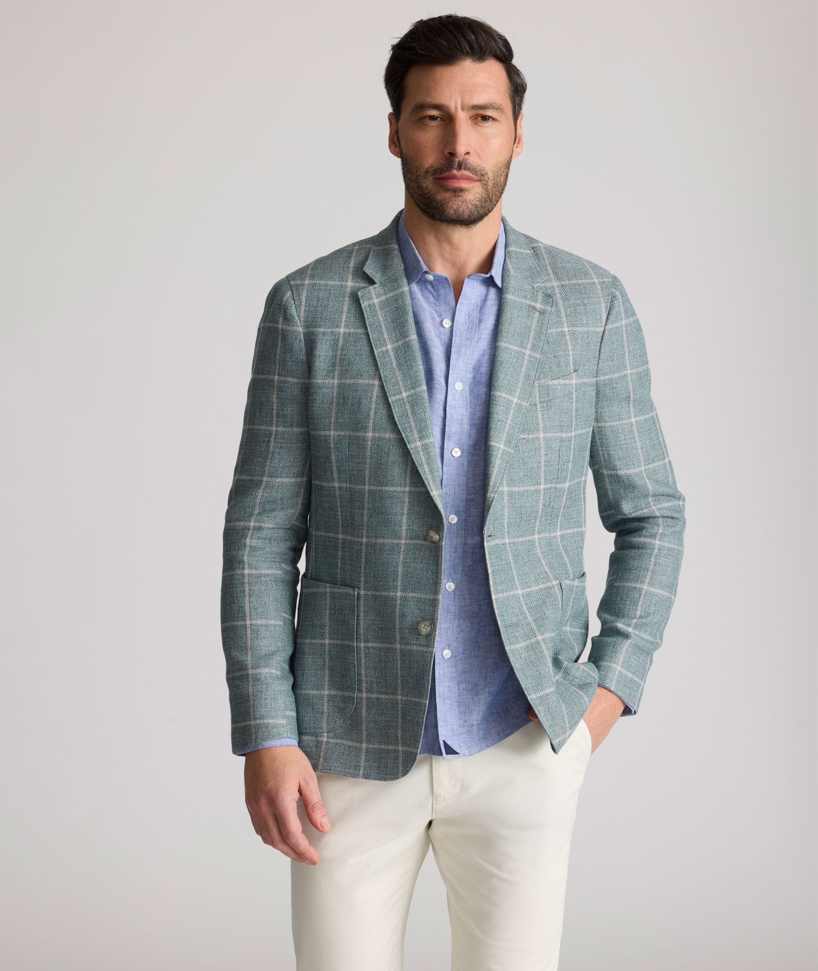 Italian Cotton Linen Sport Coat for Men – Lightweight & Breathable