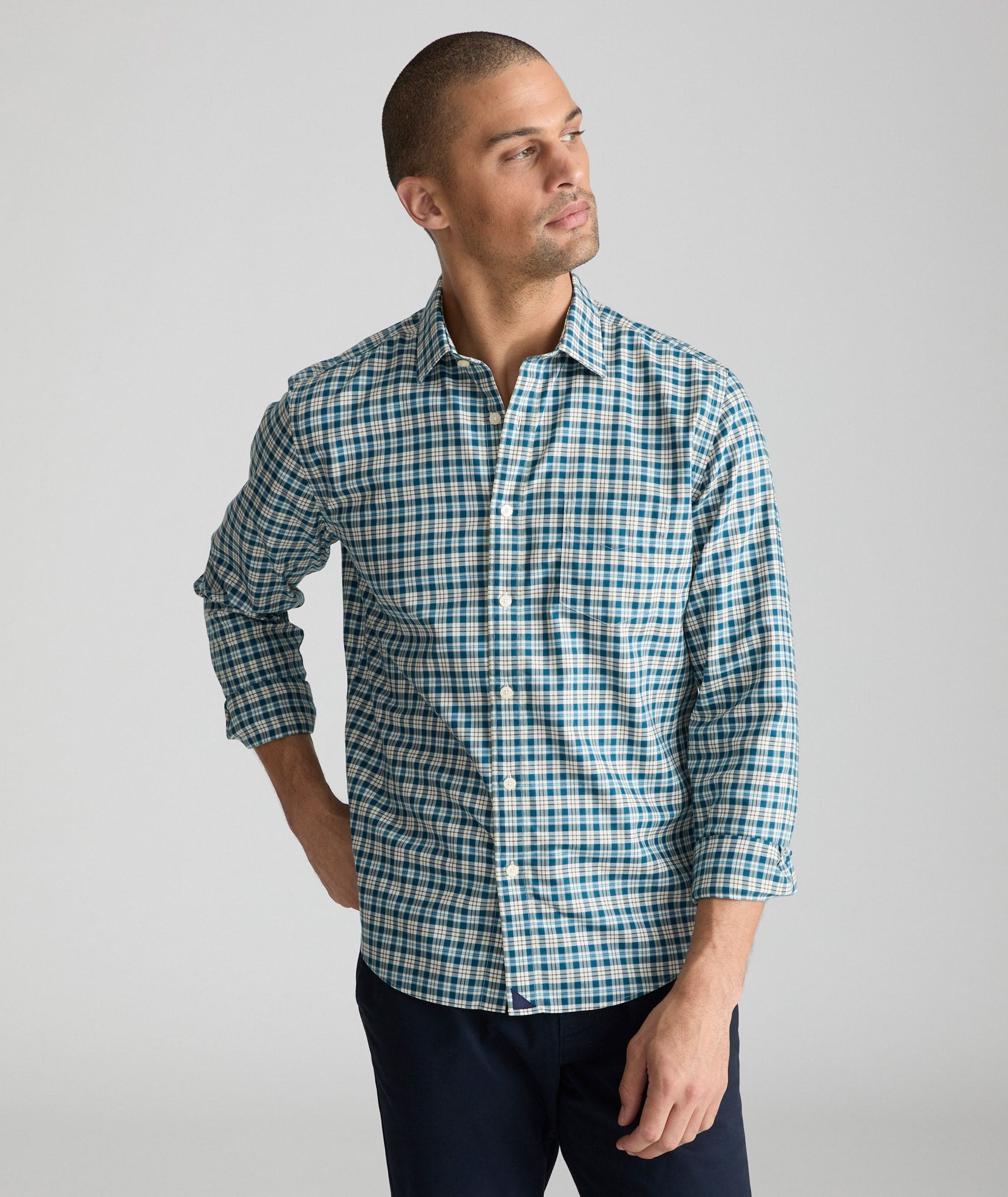 Wrinkle-Free Cotton Twill Shirt - No Ironing Needed - Elrond