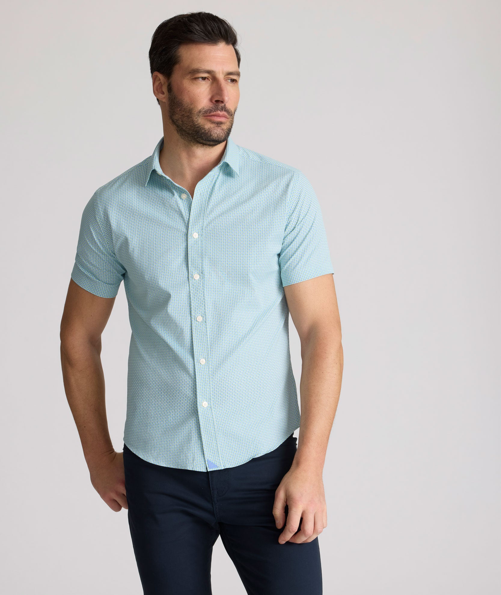 Men's Performance Short-Sleeve Shirt - Wrinkle-Resistant & Moisture-Wicking