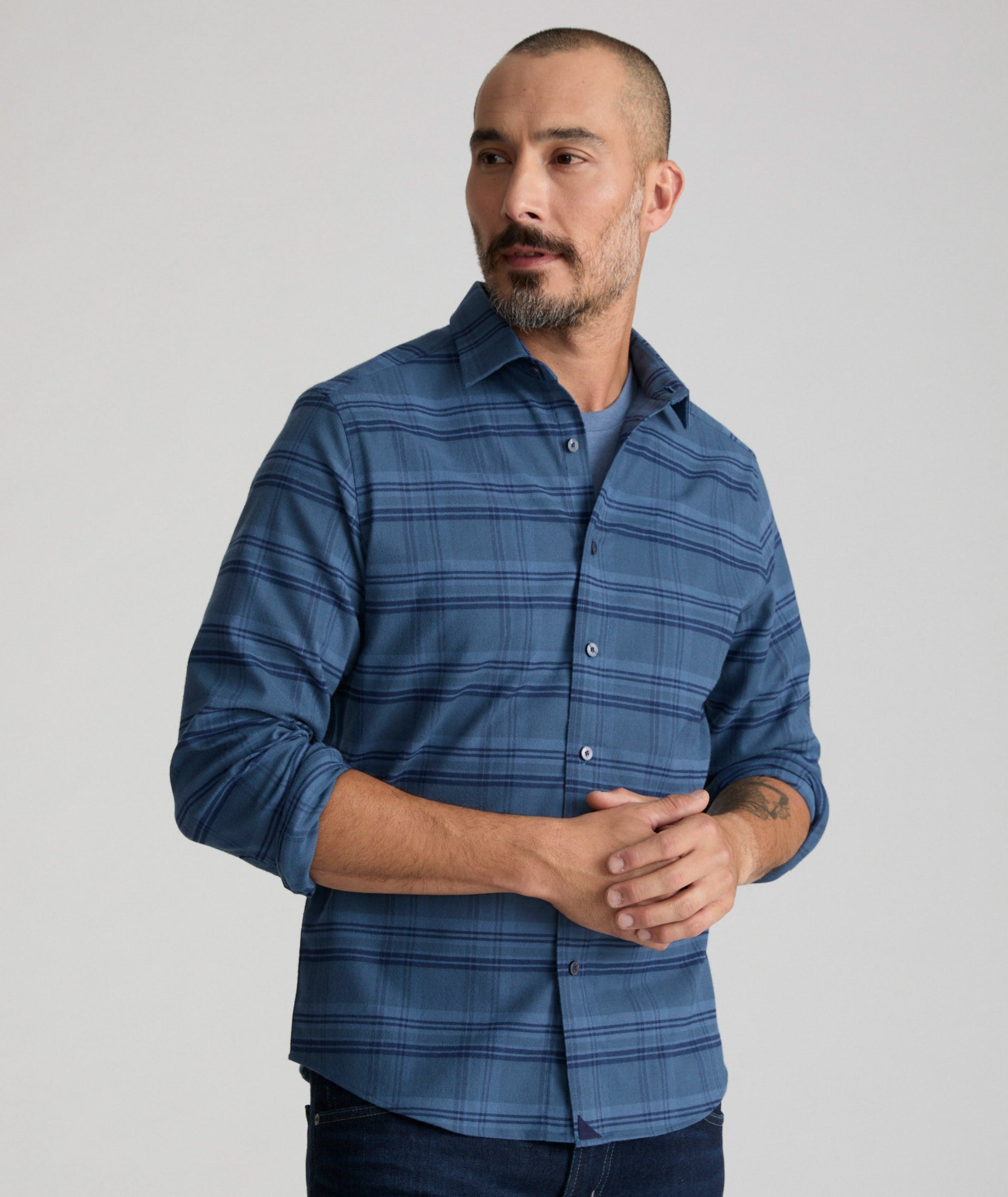 Performance Flannel Shirt with Stretch & Wrinkle-Resistant - Donnelly