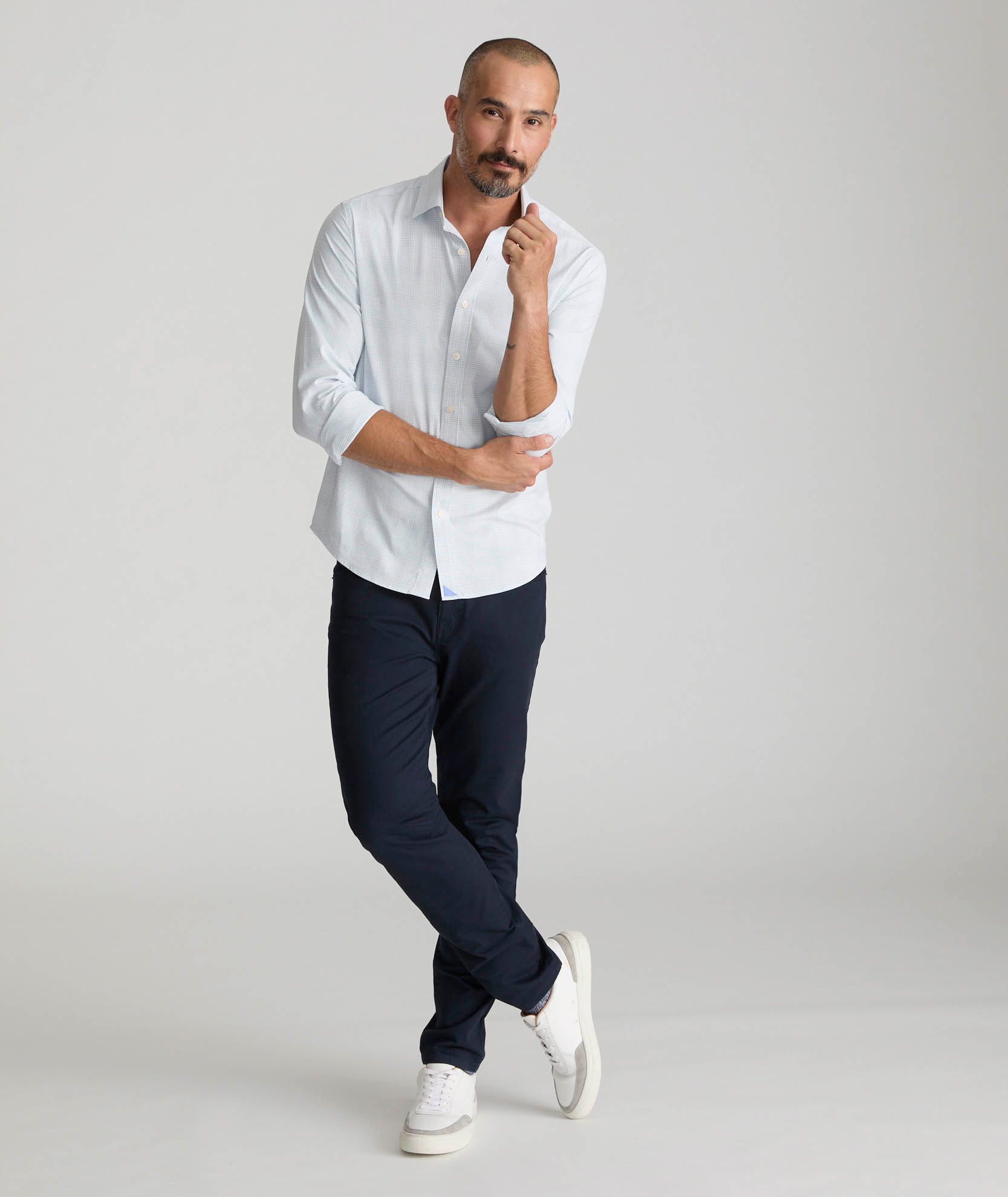 Men's Stretch Cotton 5-Pocket Chino Pants - Slim & Straight Fit