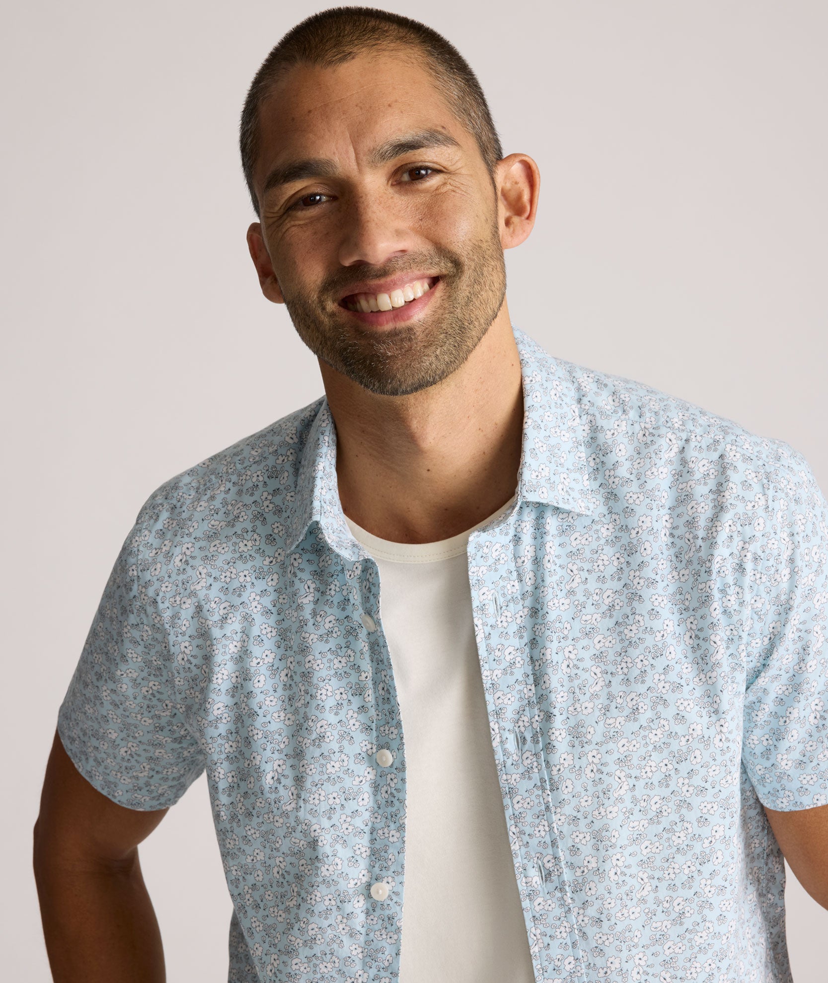 Men's Organic Cotton Stretch Short-Sleeve Shirt - Fair Trade