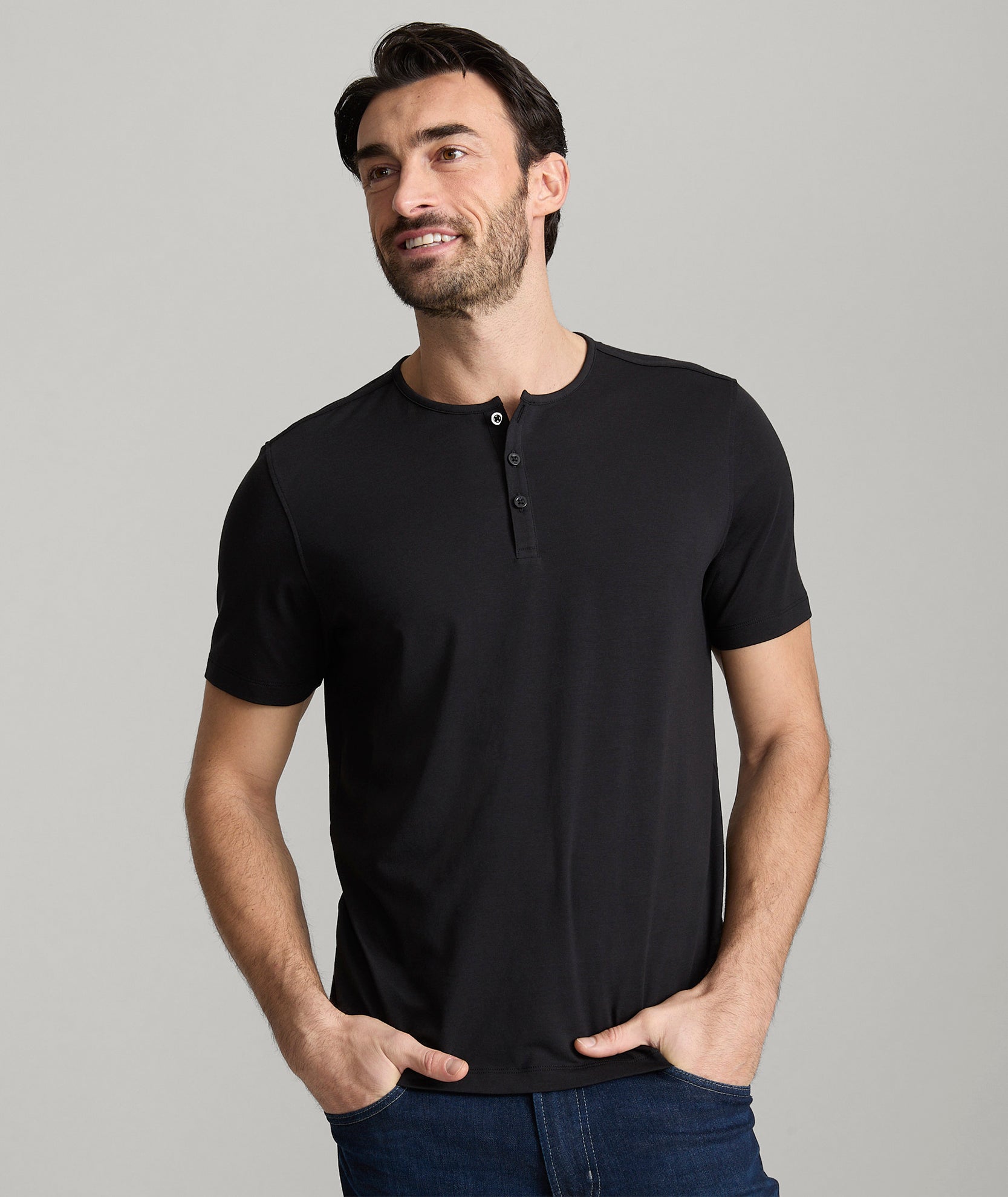 EcoSoft™ TENCEL Lyocell Henley Shirt - Breathable Short-Sleeve