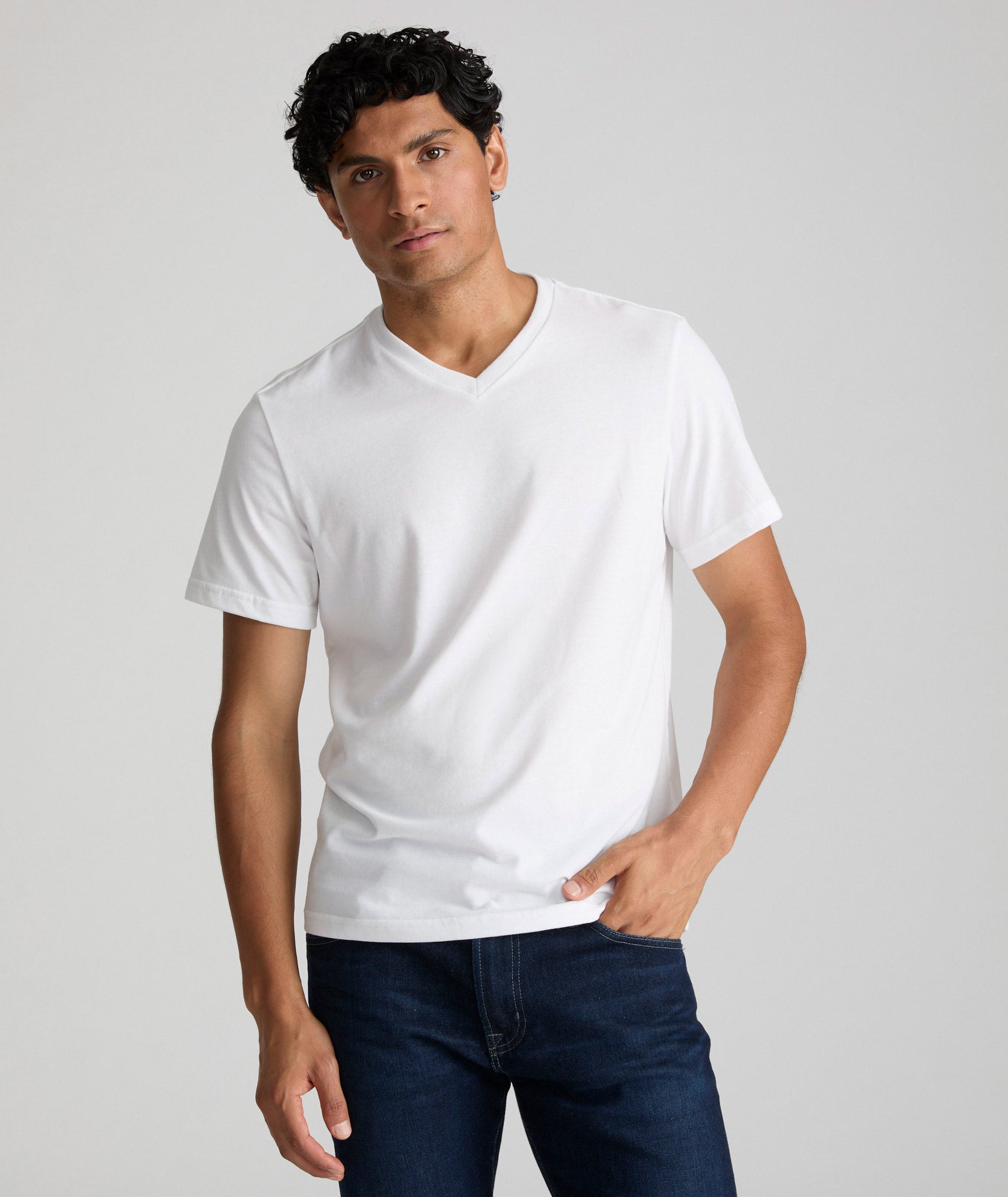 UltraSoft Cotton V-Neck T-Shirt for Men - Comfortable & Breathable