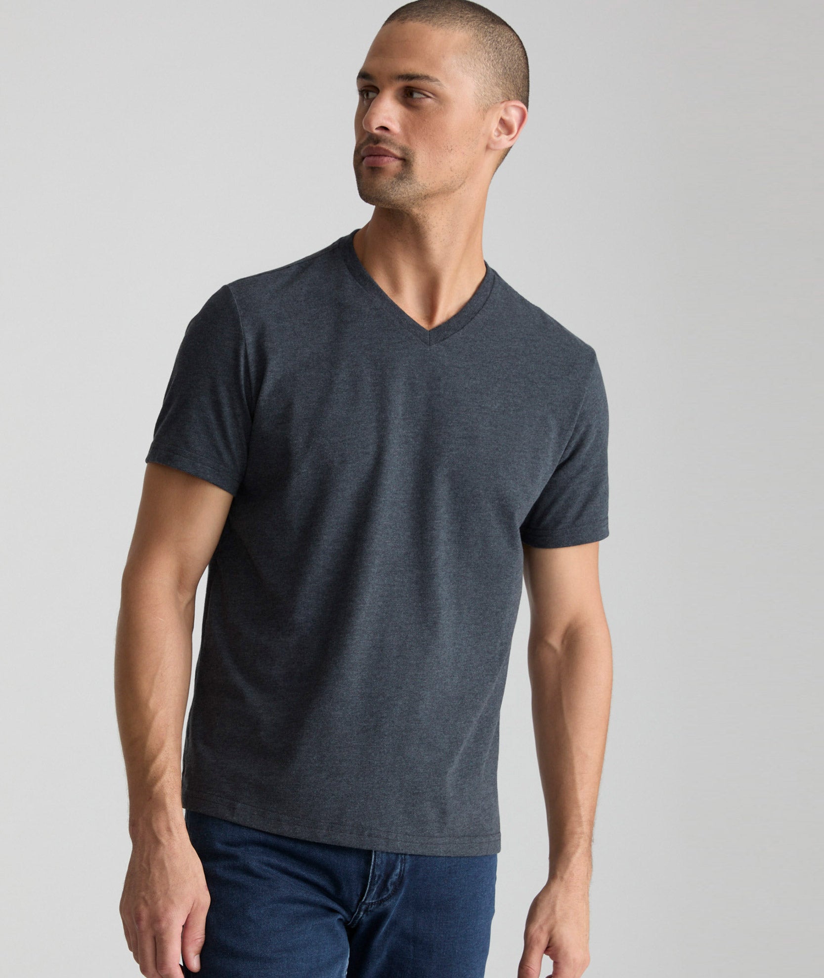 UltraSoft Cotton V-Neck T-Shirt for Men - Comfortable & Breathable
