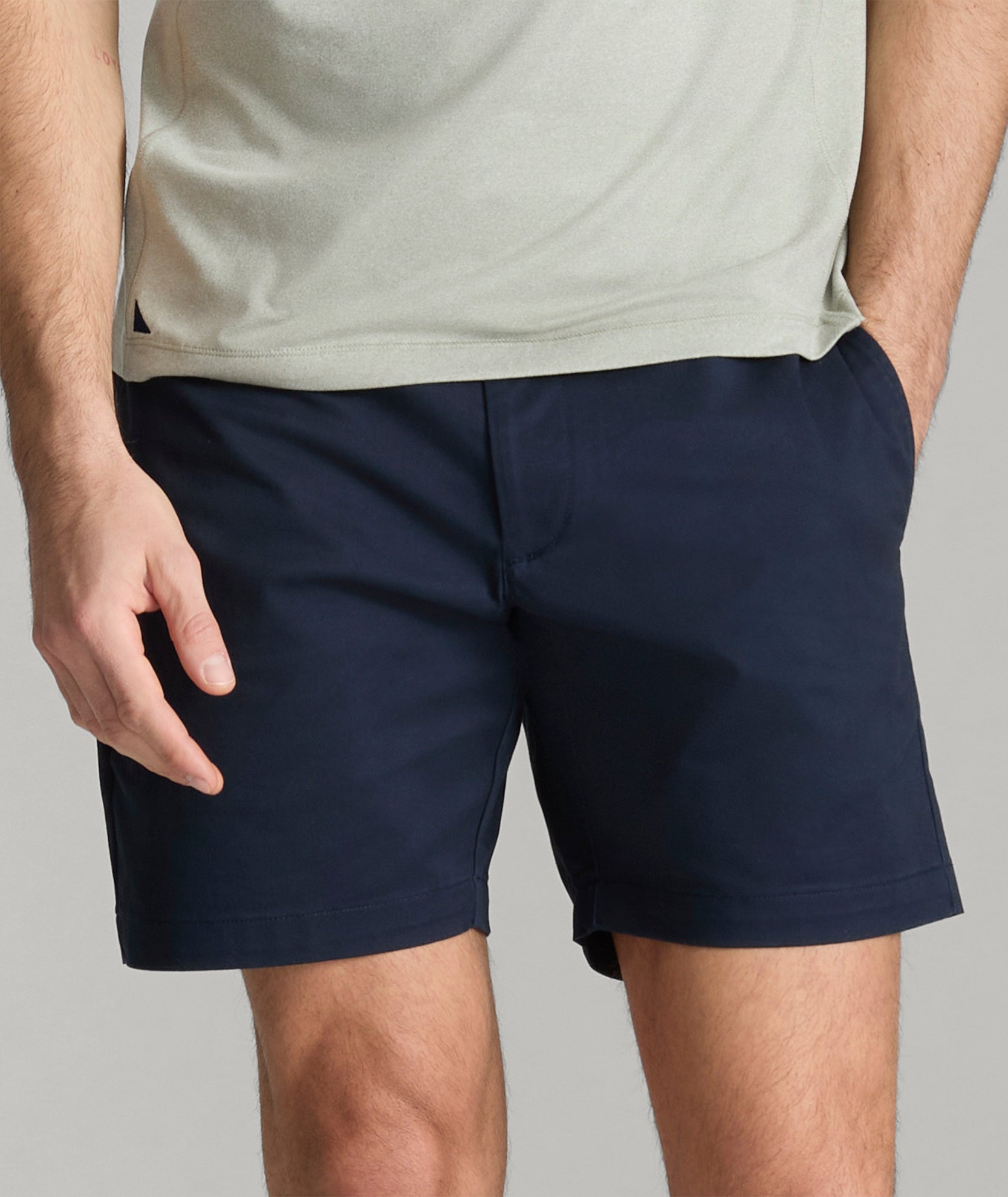 Men's 7" Stretch Cotton Chino Shorts for Summer
