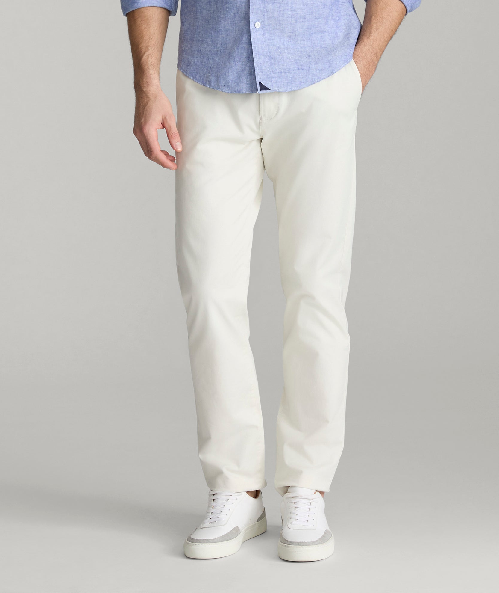 Men's Slim Fit Stretch Cotton Chino Pants - Classic Style