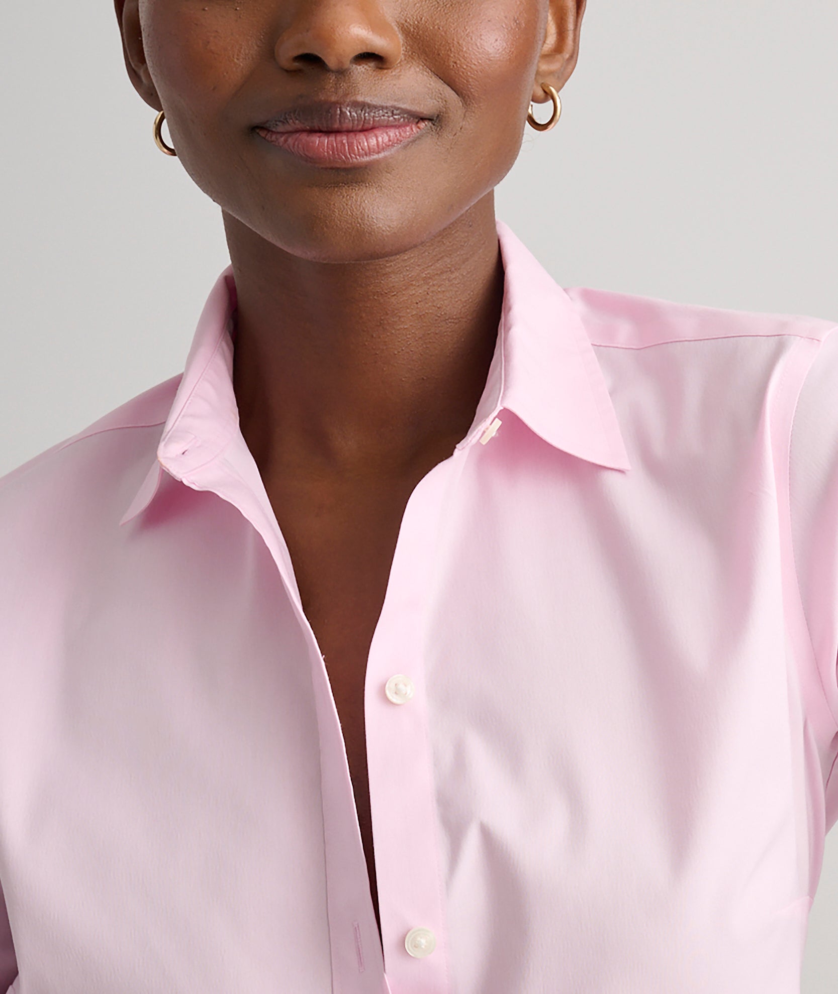 Wrinkle-Free Stretch Cotton Bella Shirt for Women