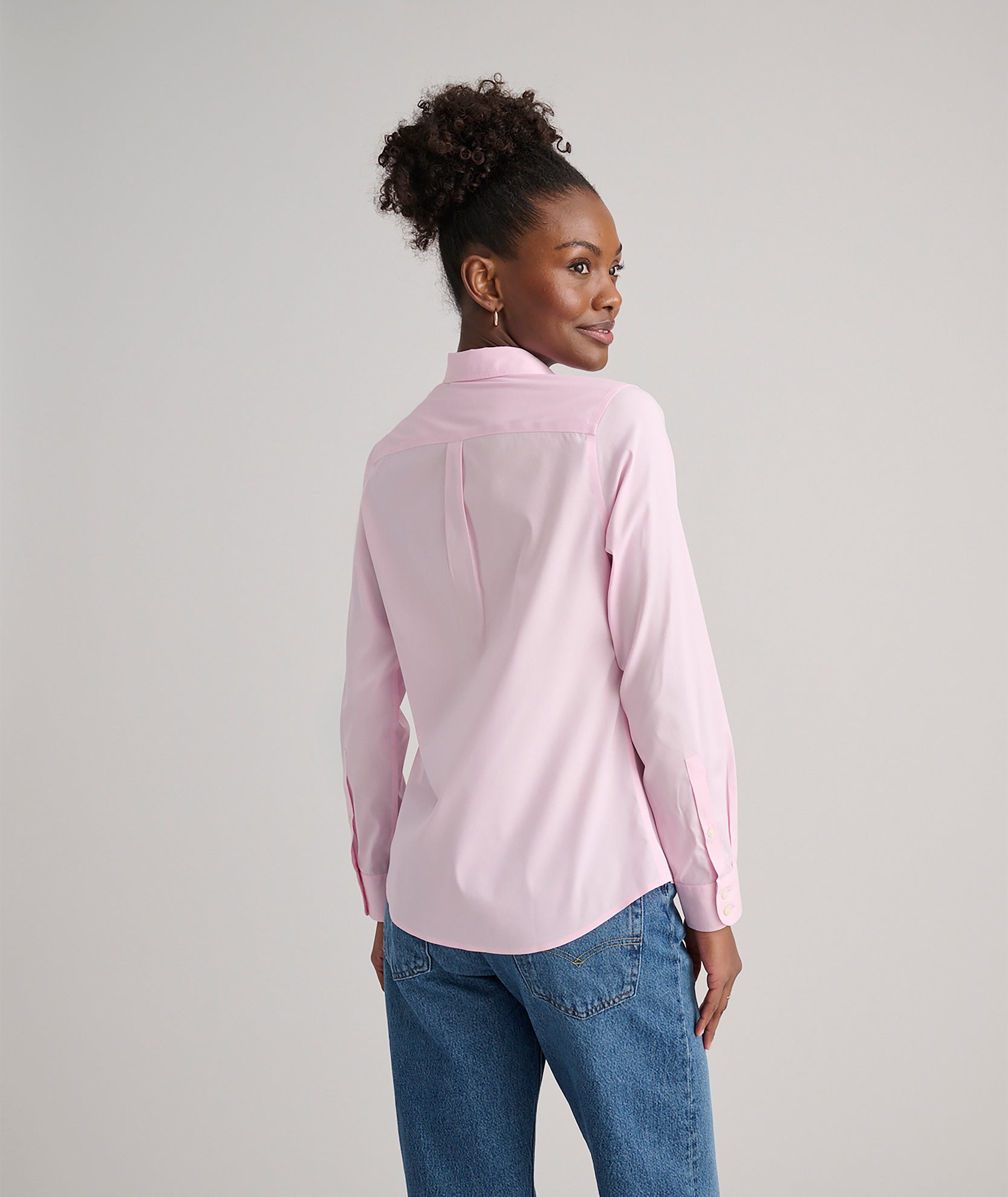 Wrinkle-Free Stretch Cotton Bella Shirt for Women