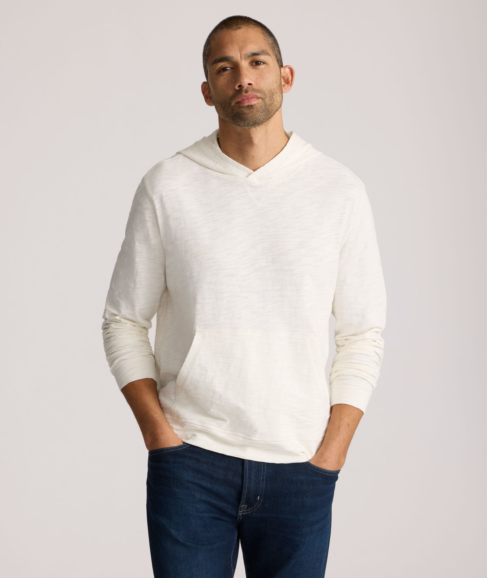 Men's 100% Cotton Slub Hoodie – Soft & Breathable Pullover