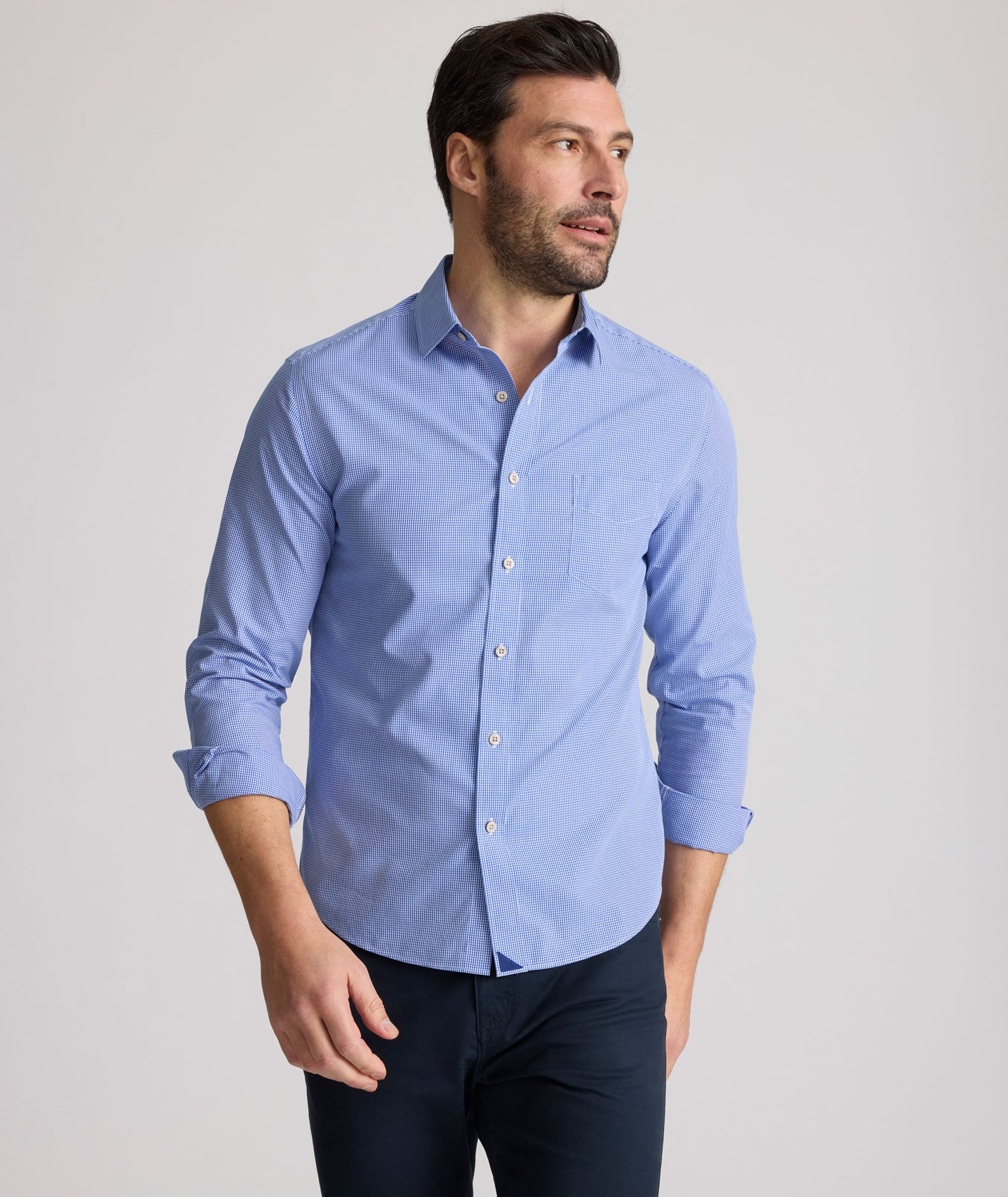 Wrinkle-Free Cotton Kelly Shirt for Men – No Iron Needed