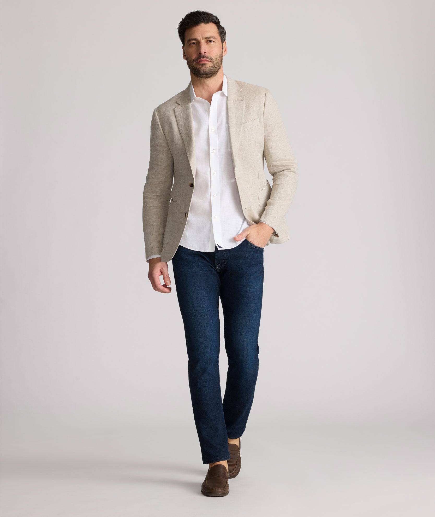 Italian Linen Sport Coat for Men - Lightweight & Breathable