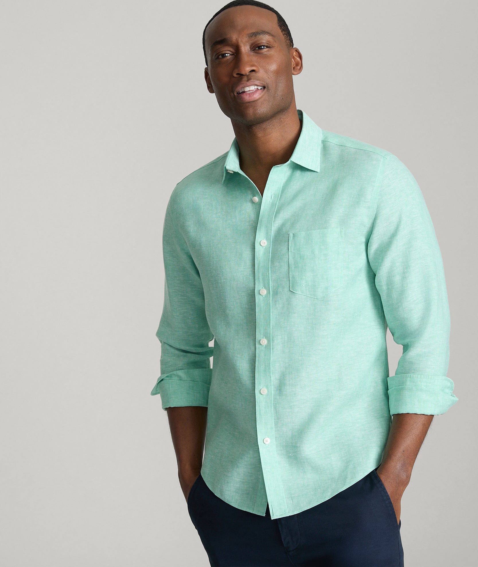 Wrinkle-Resistant Linen Shirt for Men - Vin Santo Style