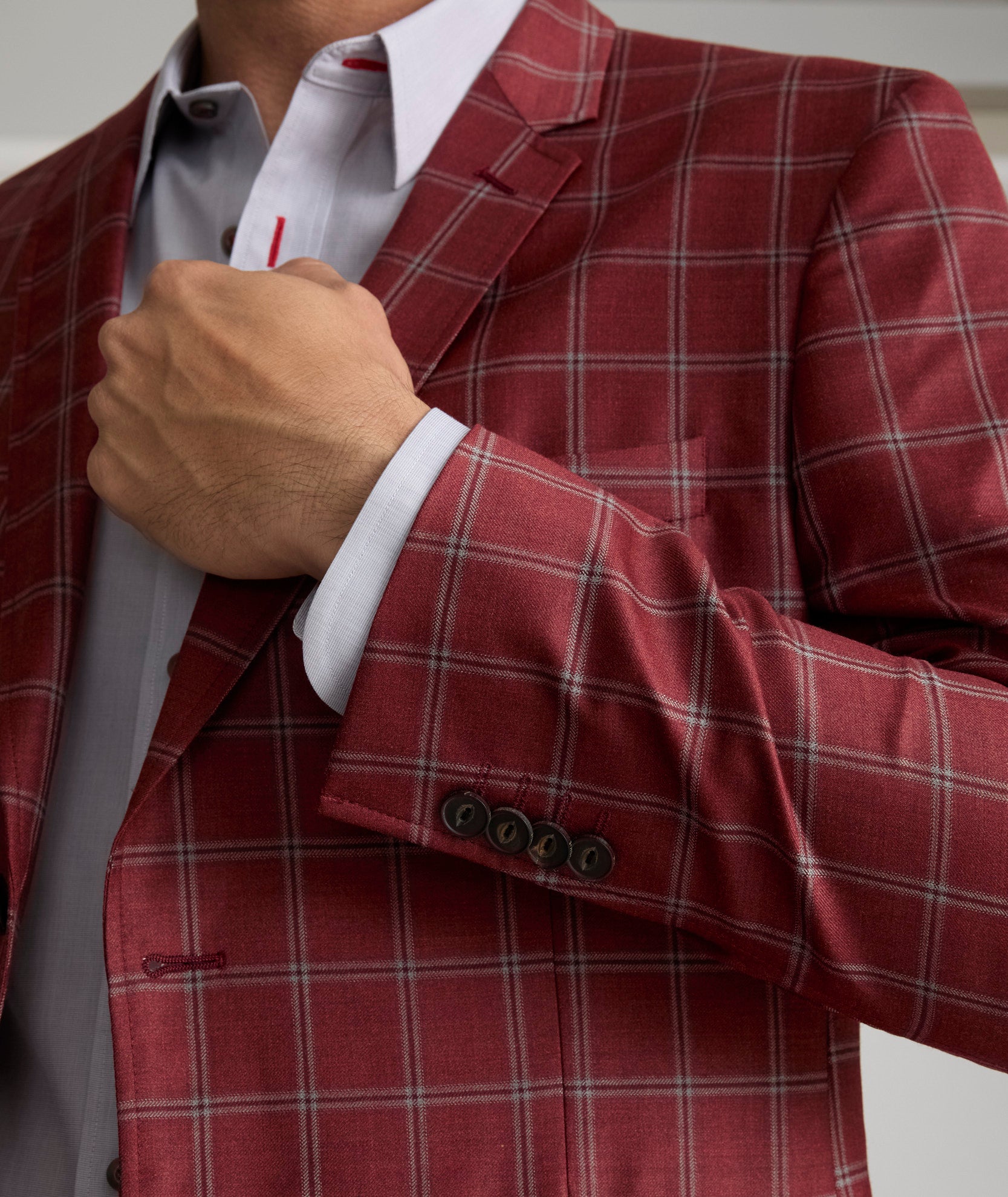 Italian Wool Reda Sport Coat - Classic Check Blazer for Men