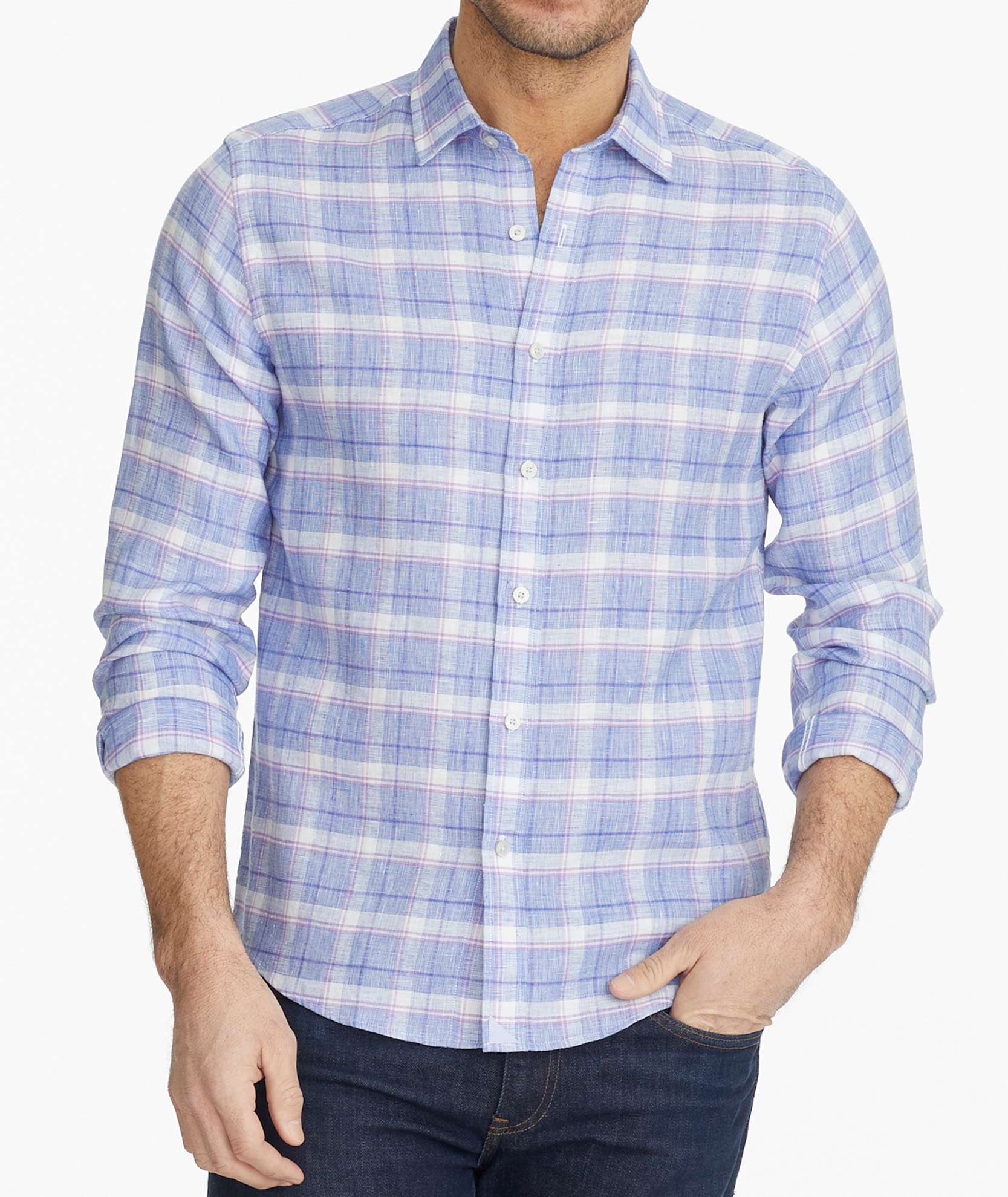 Wrinkle-Resistant Linen Shirt by Berardo - Machine Washable