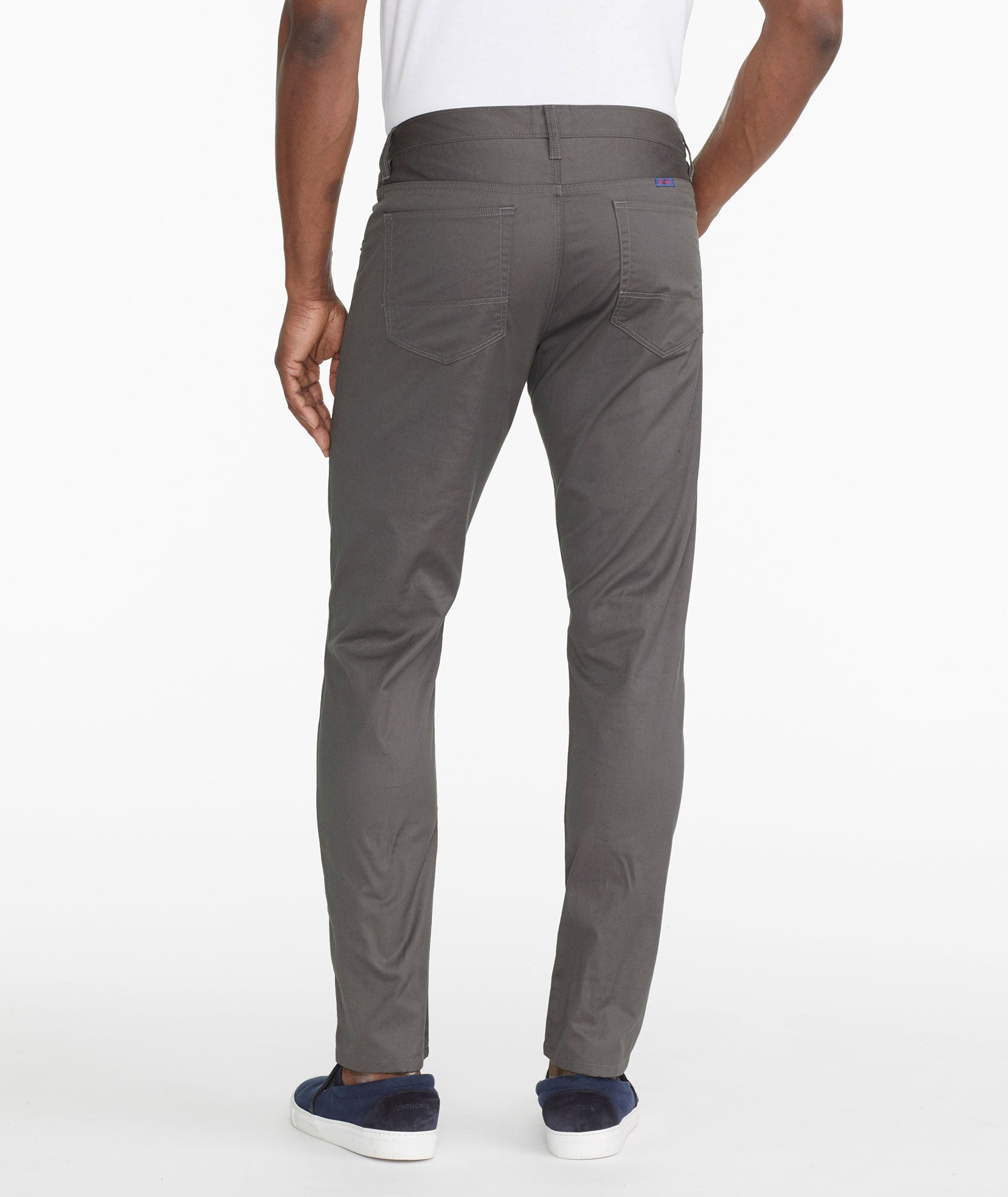 Men's Stone Color Stretch Chino Pants - 5 Pocket Comfort Fit
