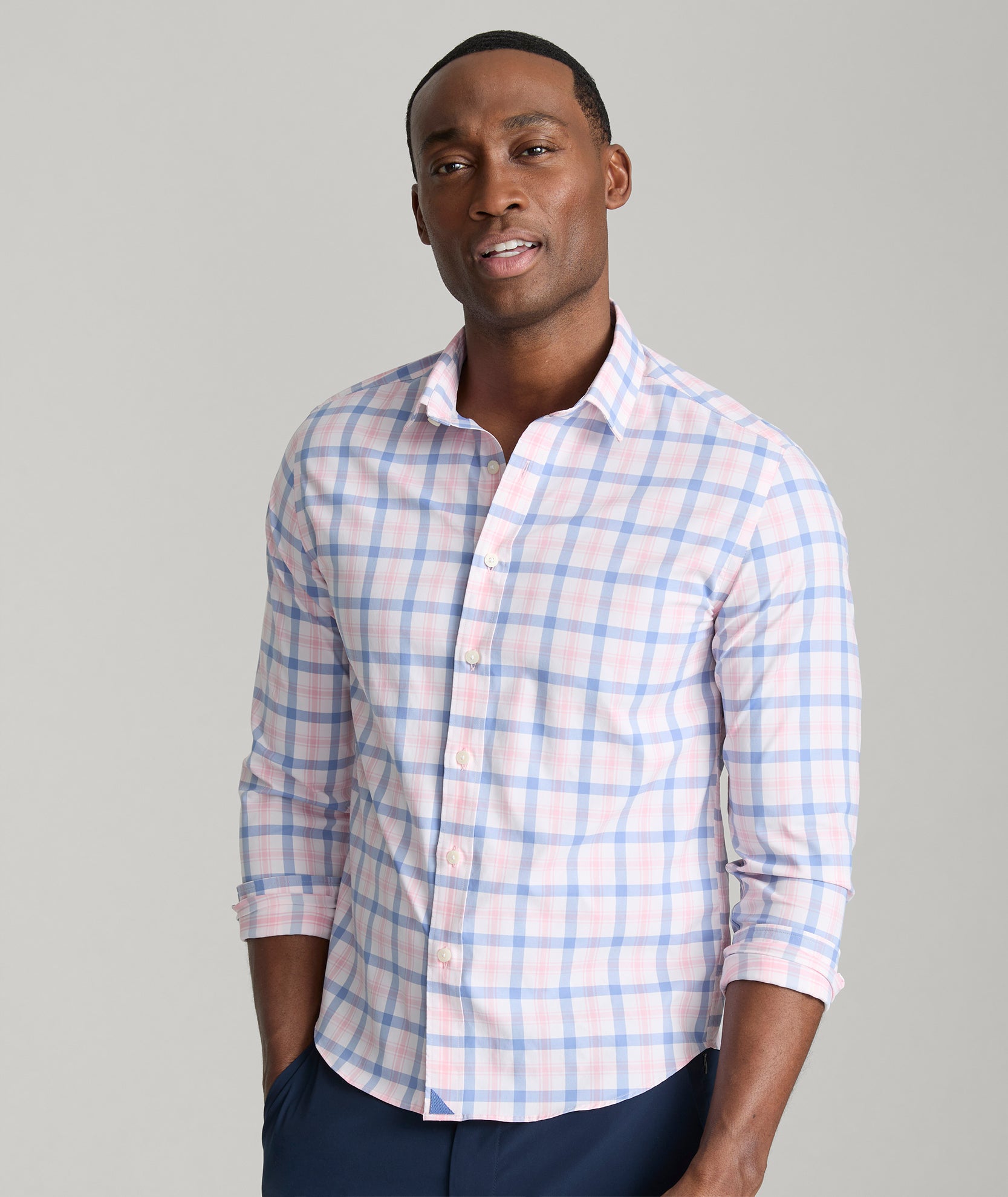 Men's Lightweight Performance Shirt - Wrinkle-Free & Sweat-Wicking
