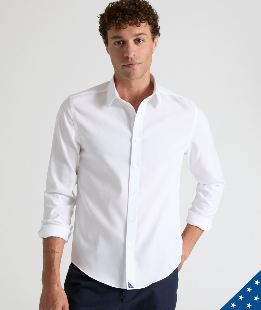 Folds of Honor Wrinkle-Free Cotton Button-Down Shirt