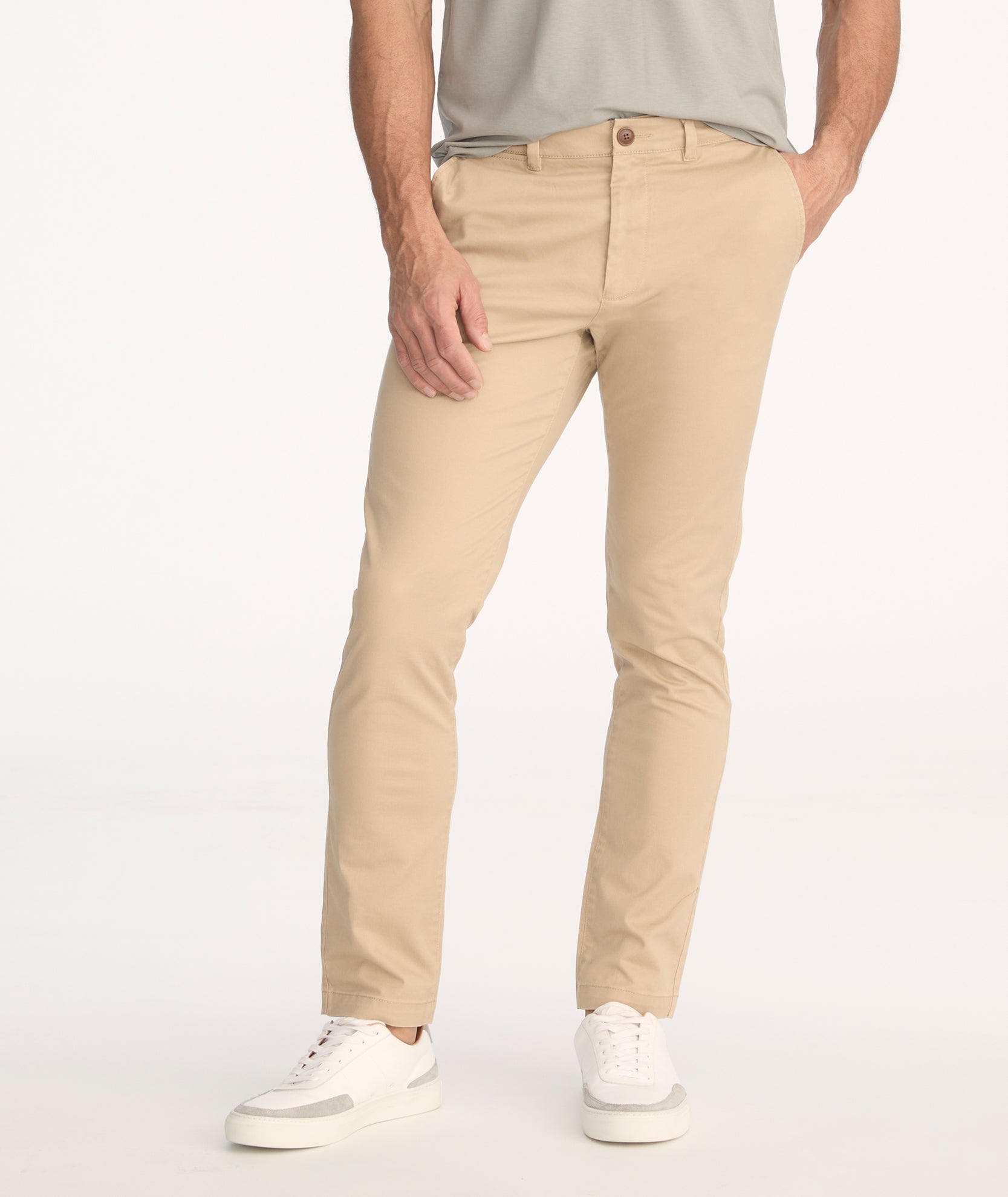 Men's Slim Fit Stretch Cotton Chino Pants - Classic Style