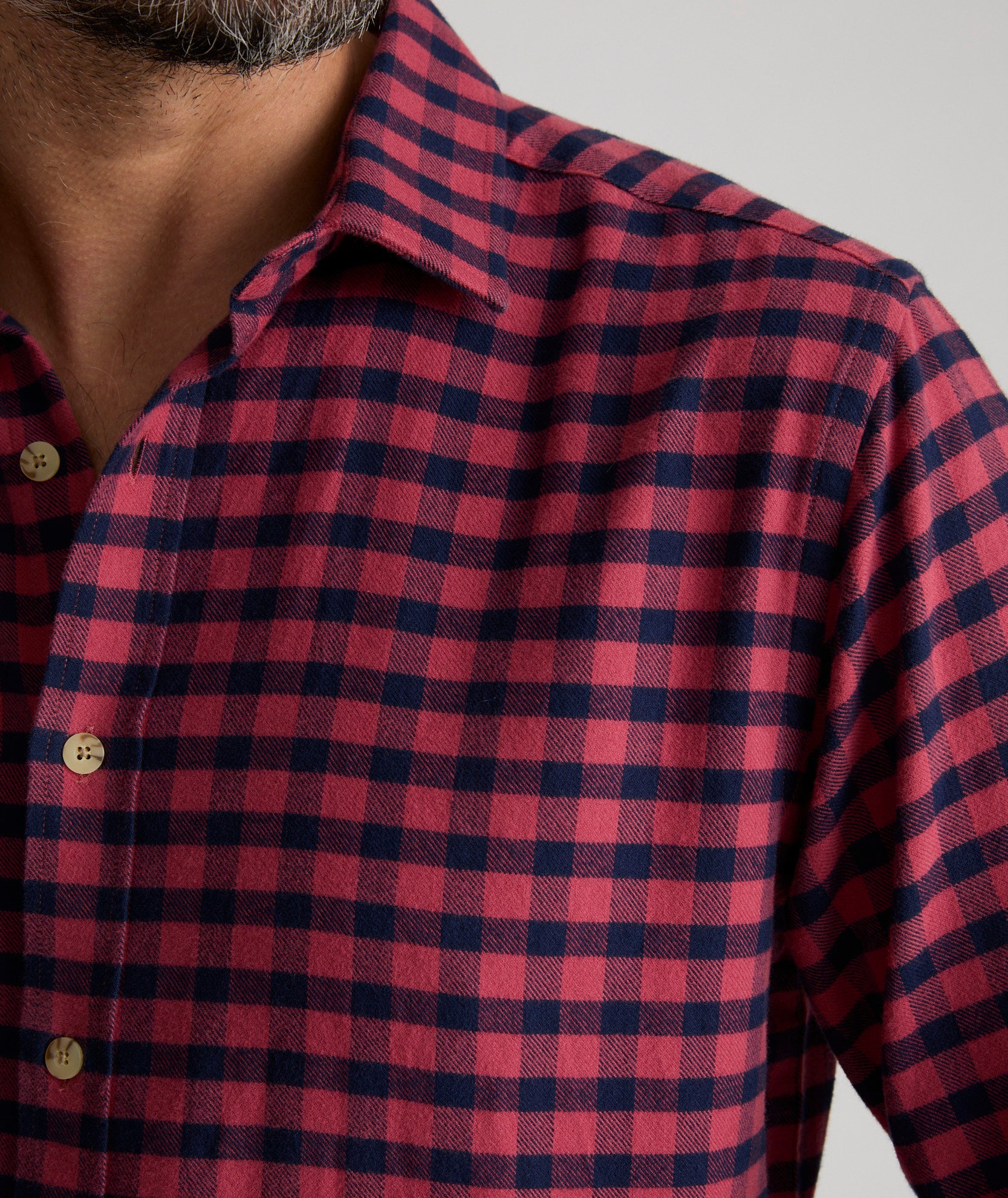 Untucked Bricco Flannel Shirt - Lightweight 100% Cotton